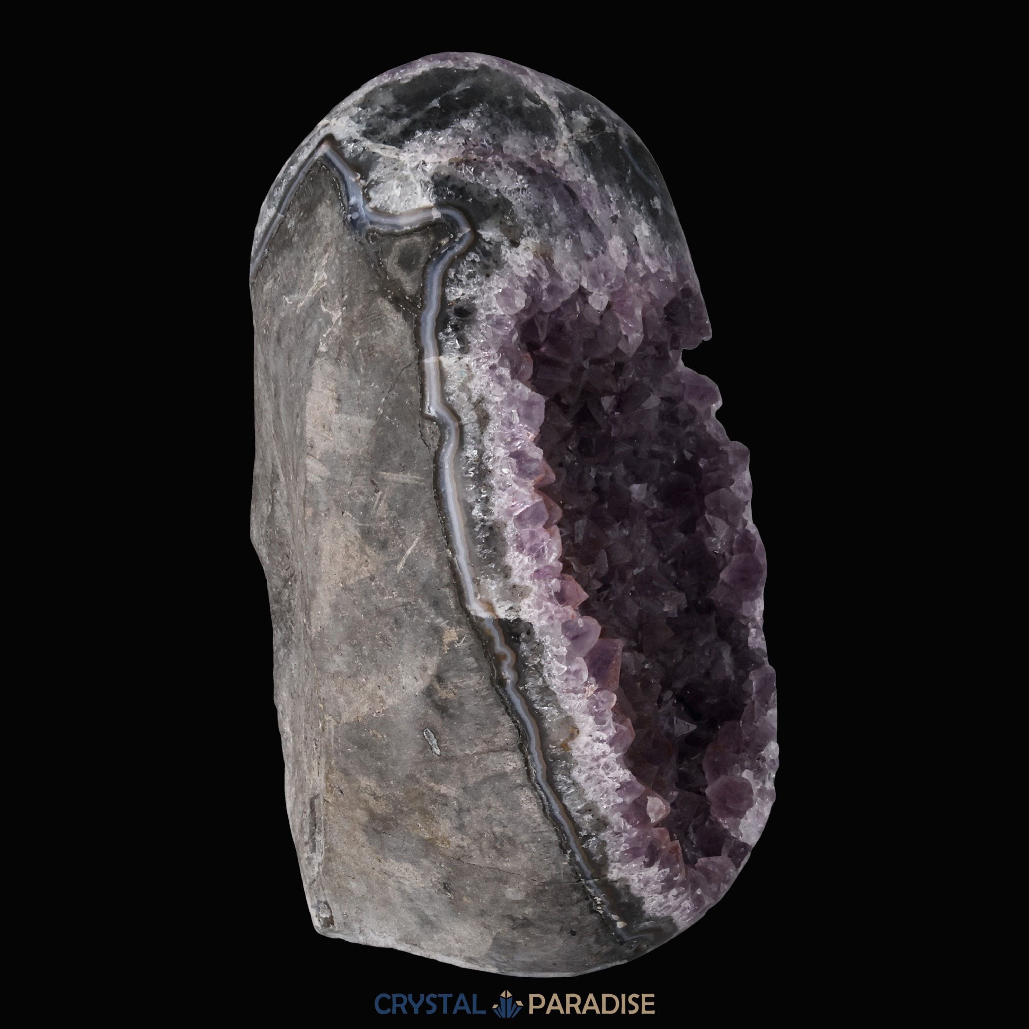 Achatisierte Amethyst Druse aus Uruguay (762g) – Ansicht 8
