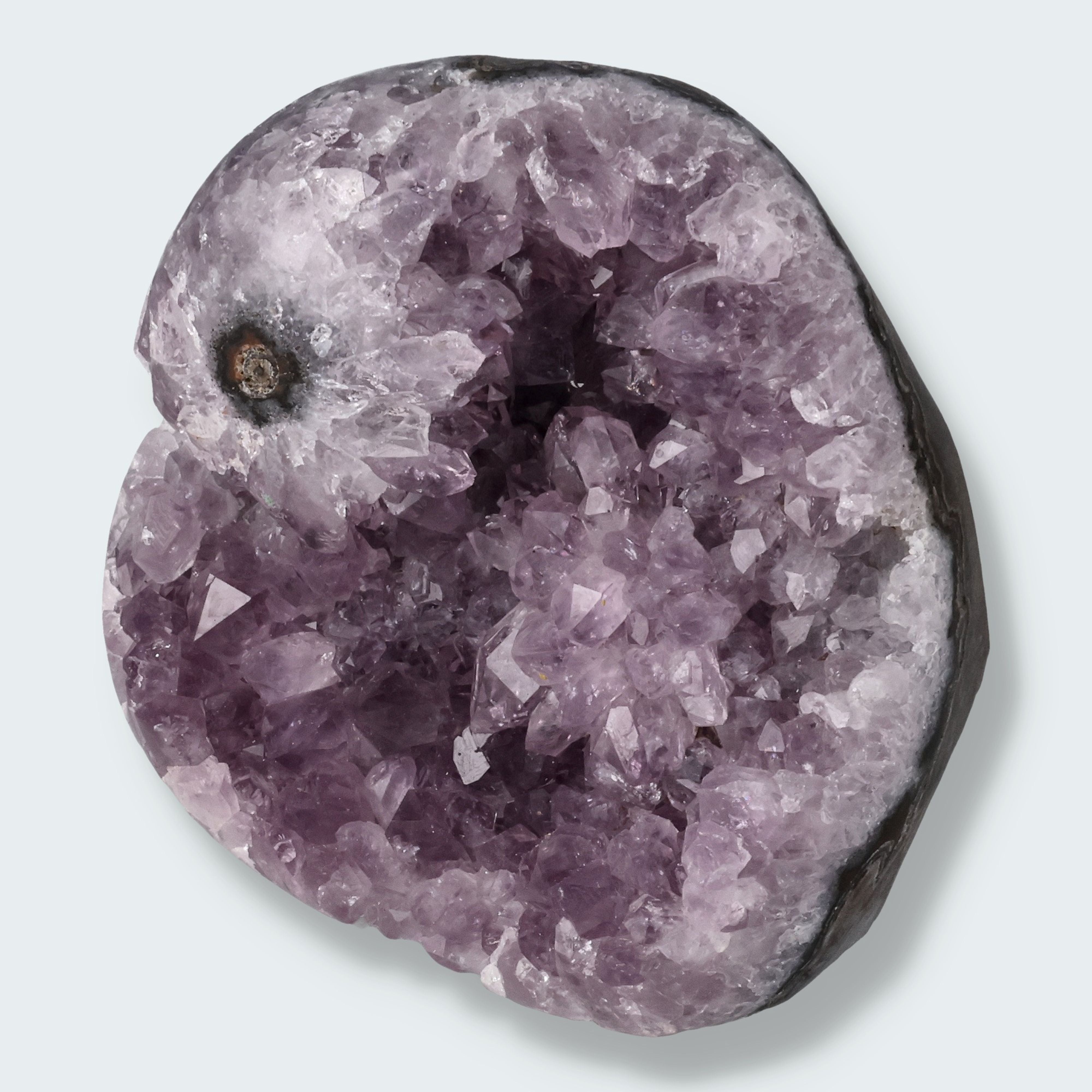 Achatisierter Amethyst Druse aus Uruguay (308g) – Ansicht 2