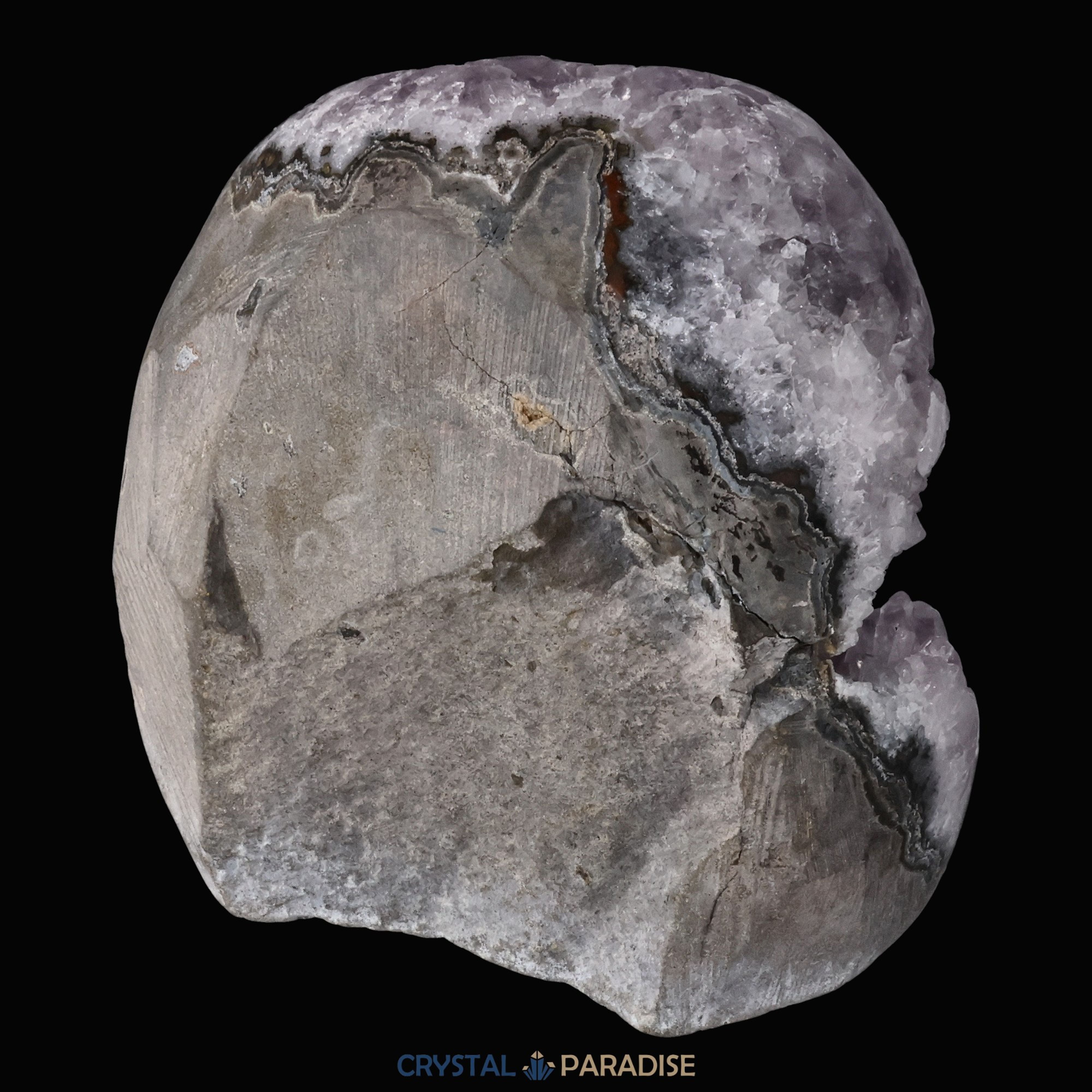 Achatisierter Amethyst Druse aus Uruguay (308g) – Ansicht 8