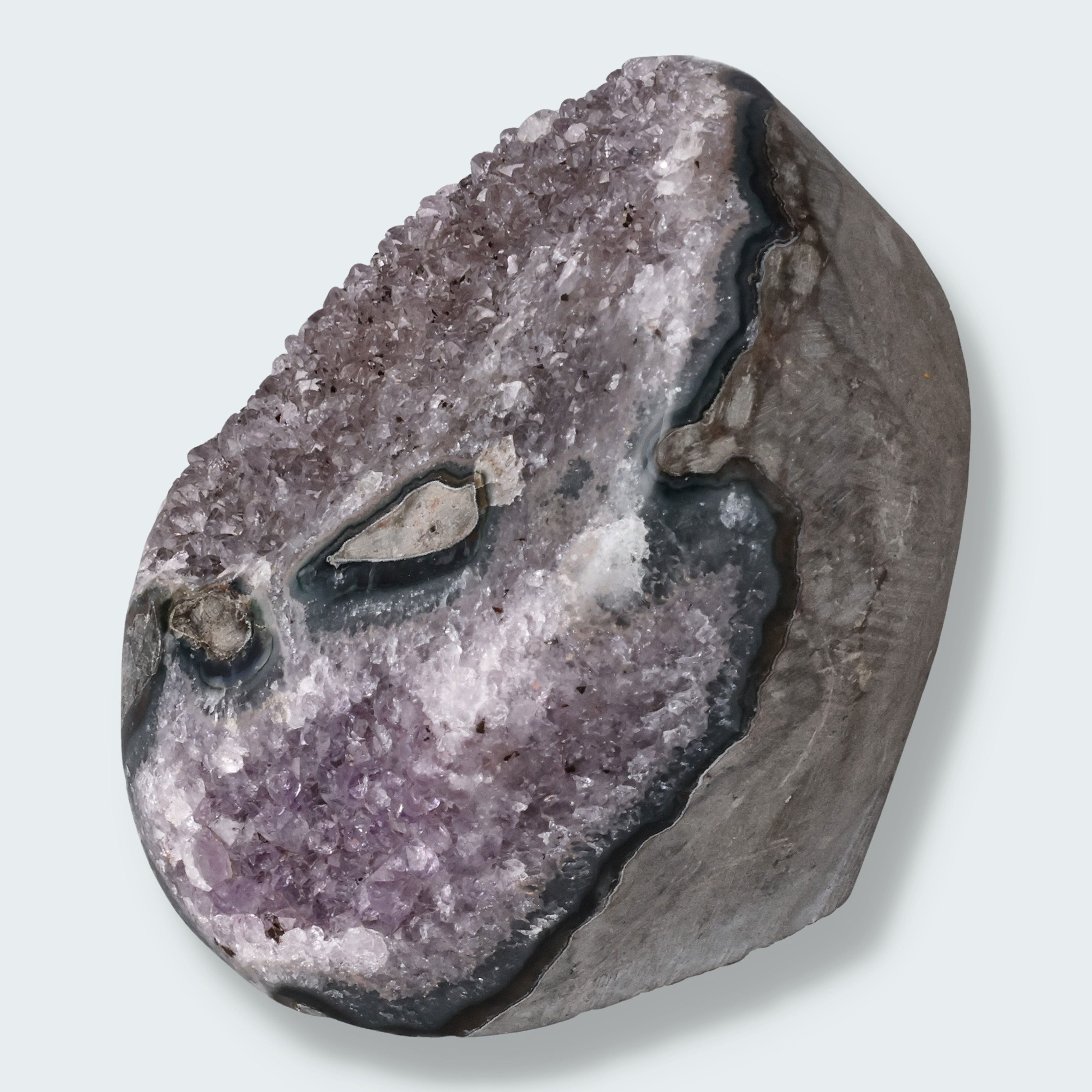 Achatisierter Amethyst Druse aus Uruguay (423g) – Ansicht 3