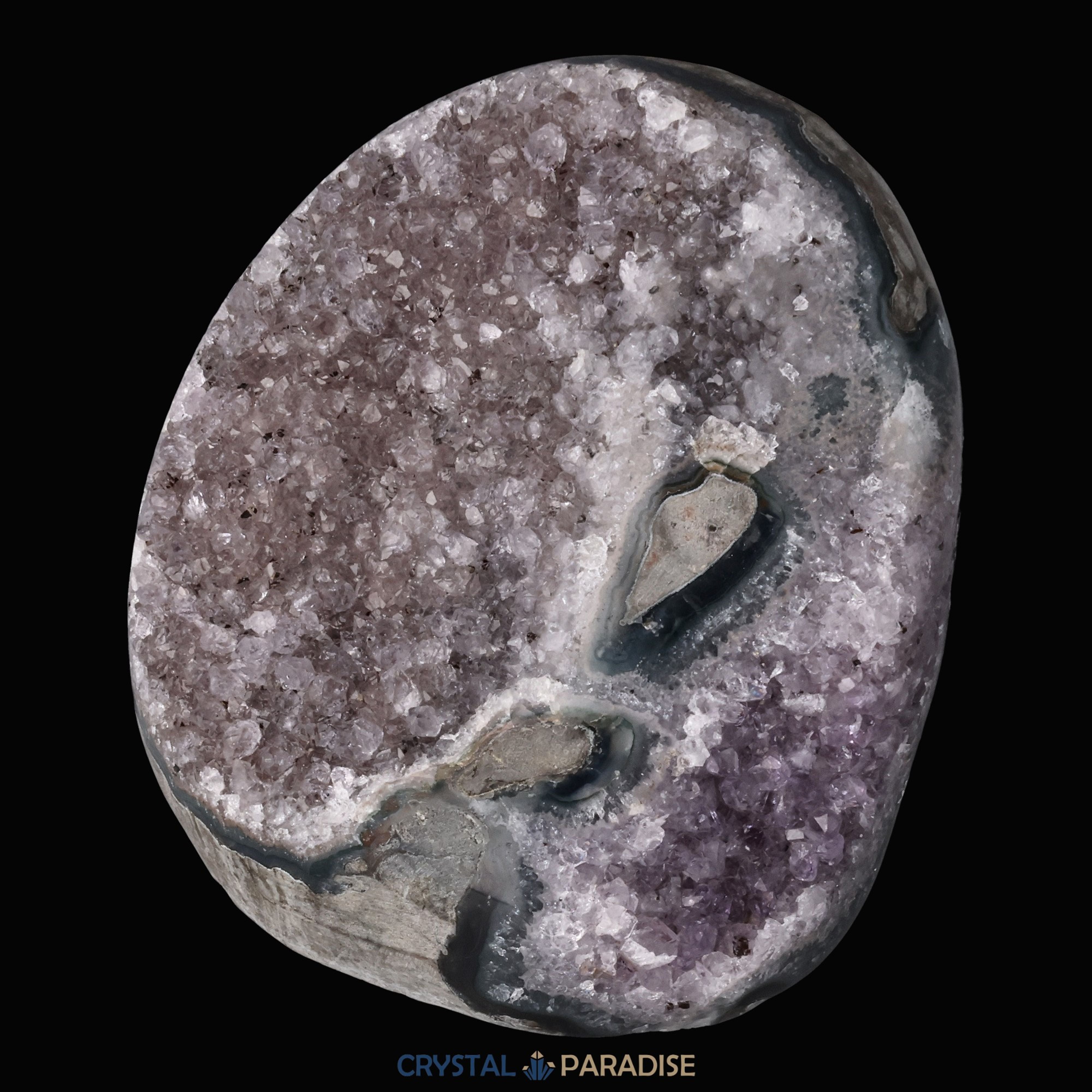 Achatisierter Amethyst Druse aus Uruguay (423g) – Ansicht 5