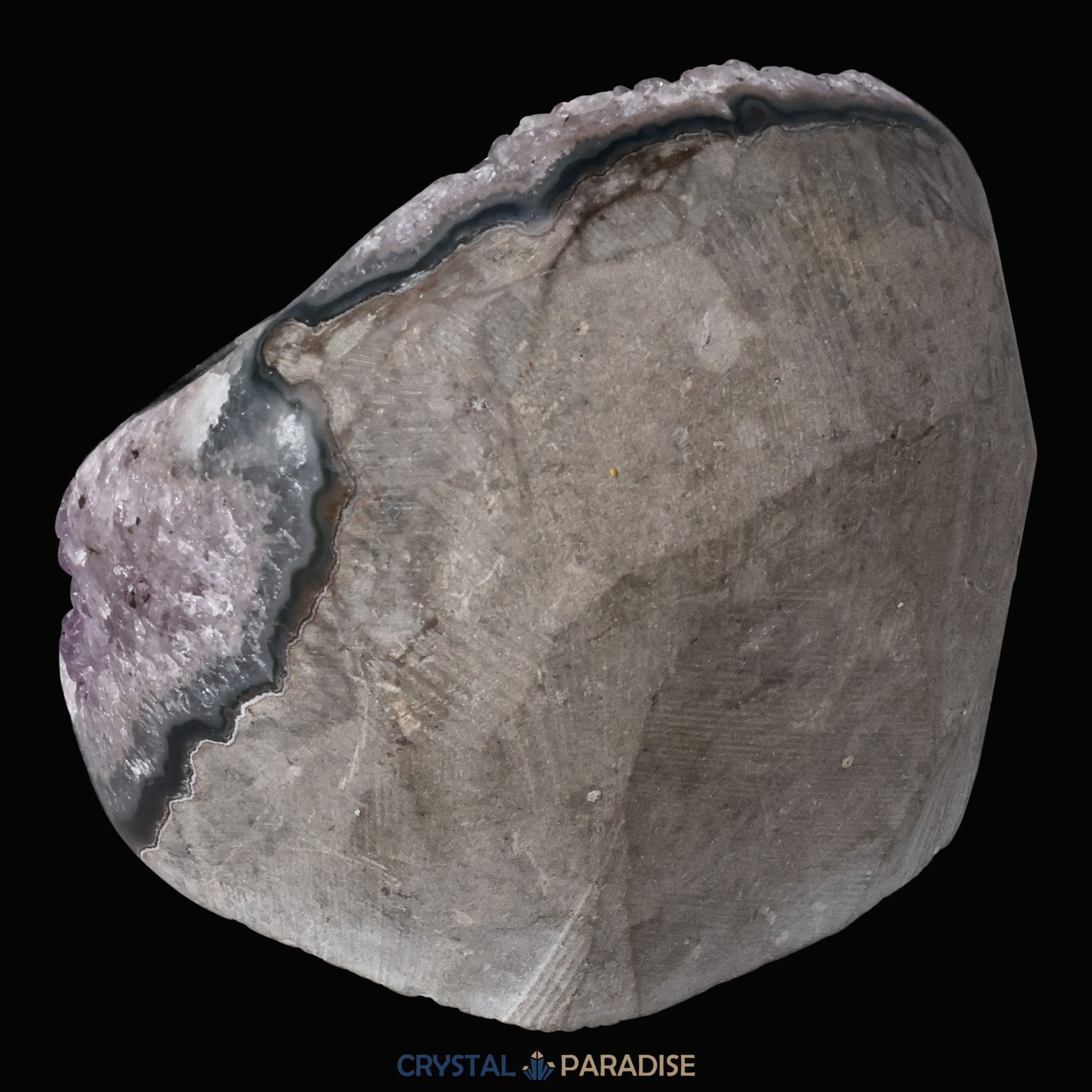 Achatisierter Amethyst Druse aus Uruguay (423g) – Ansicht 7
