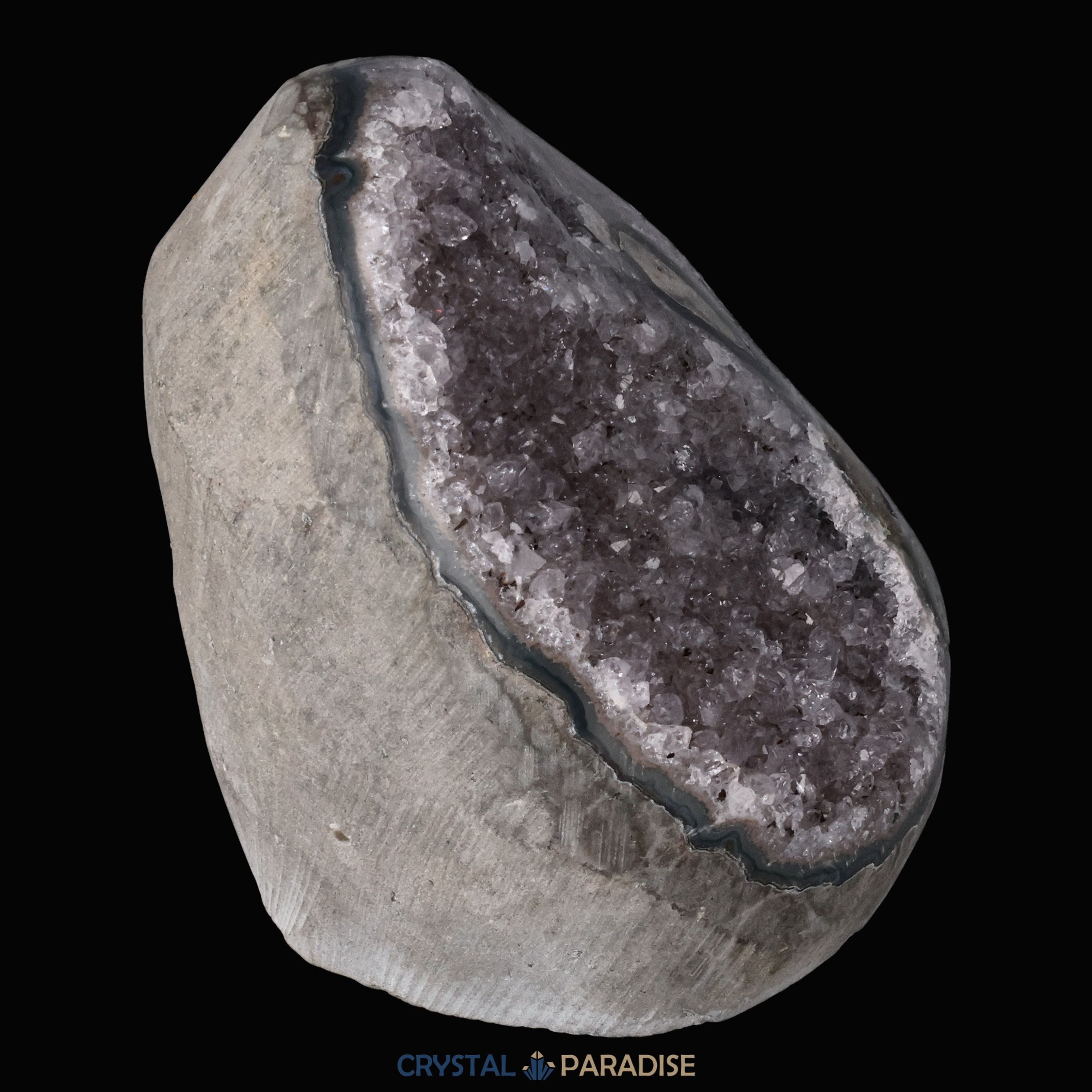 Achatisierter Amethyst Druse aus Uruguay (423g) – Ansicht 9