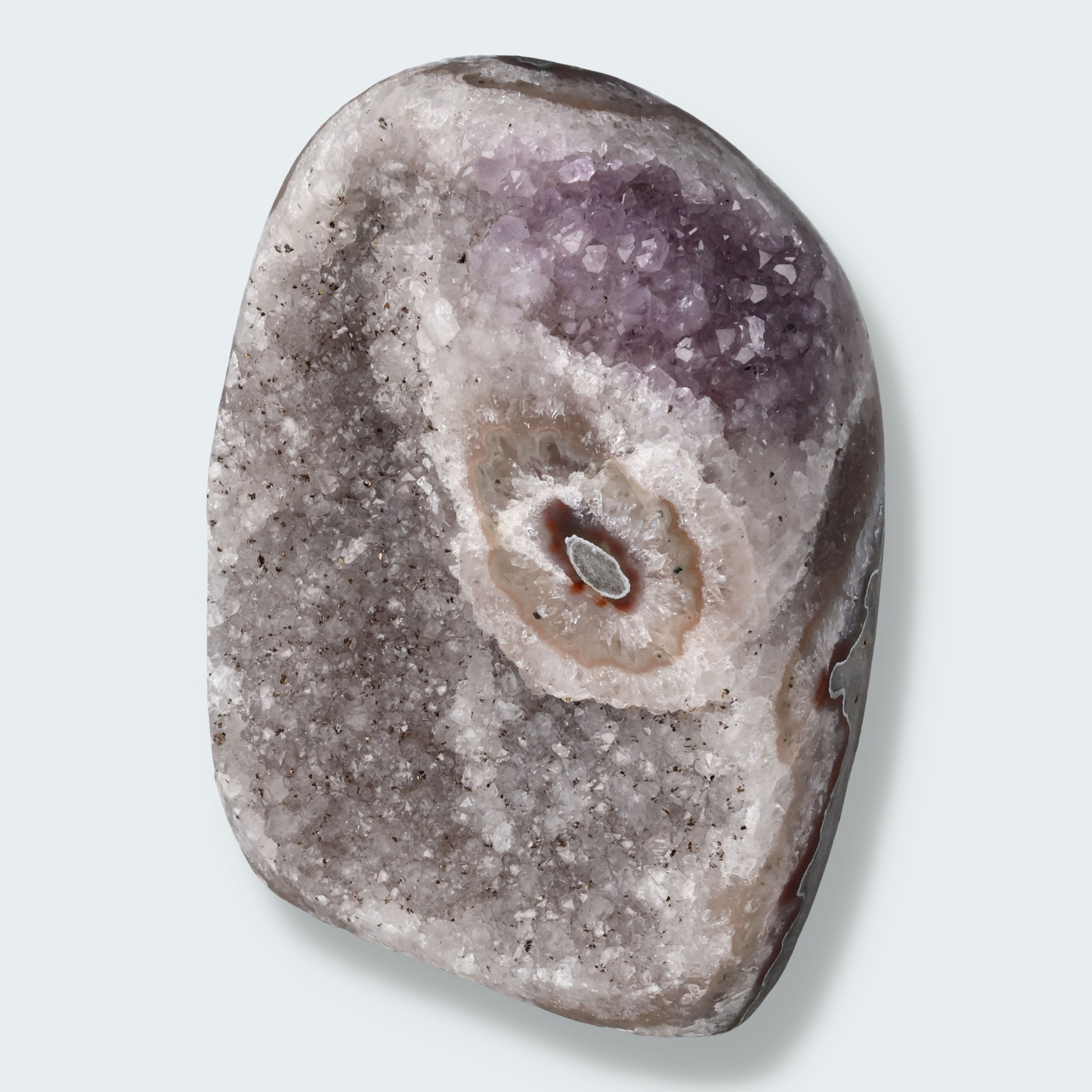 Achatisierter Amethyst Druse aus Uruguay (435g) – Ansicht 2