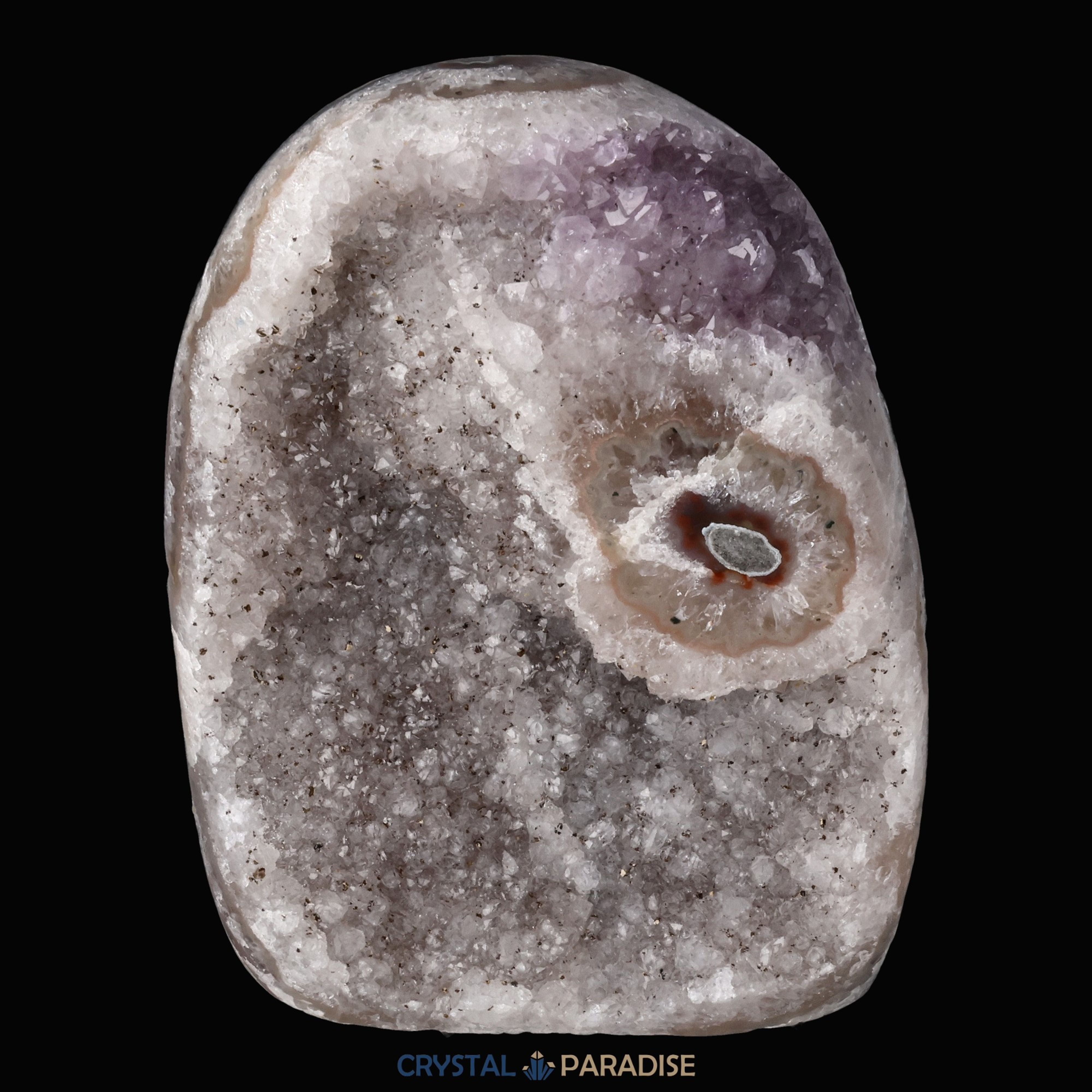 Achatisierter Amethyst Druse aus Uruguay (435g) – Ansicht 4