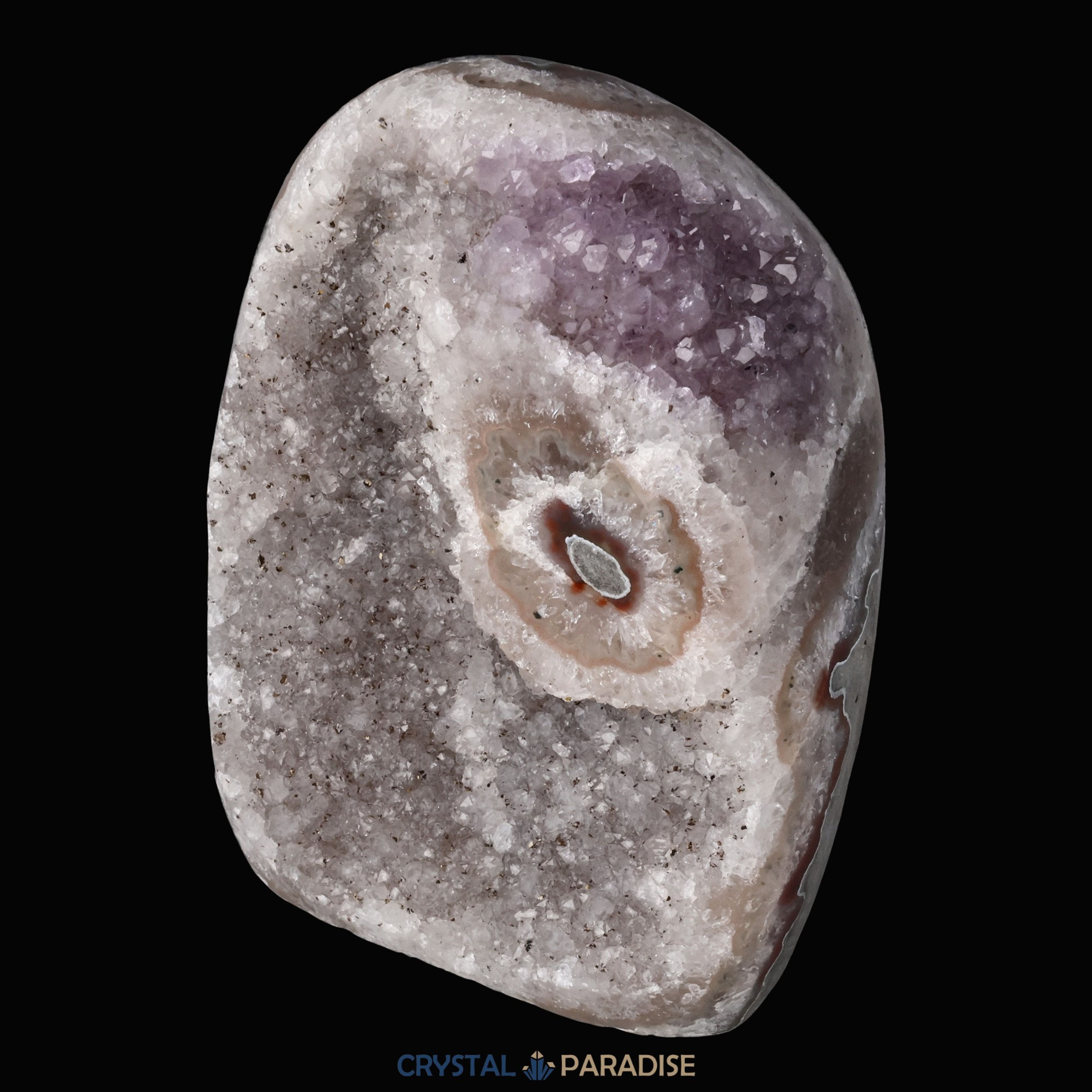 Achatisierter Amethyst Druse aus Uruguay (435g) – Ansicht 5
