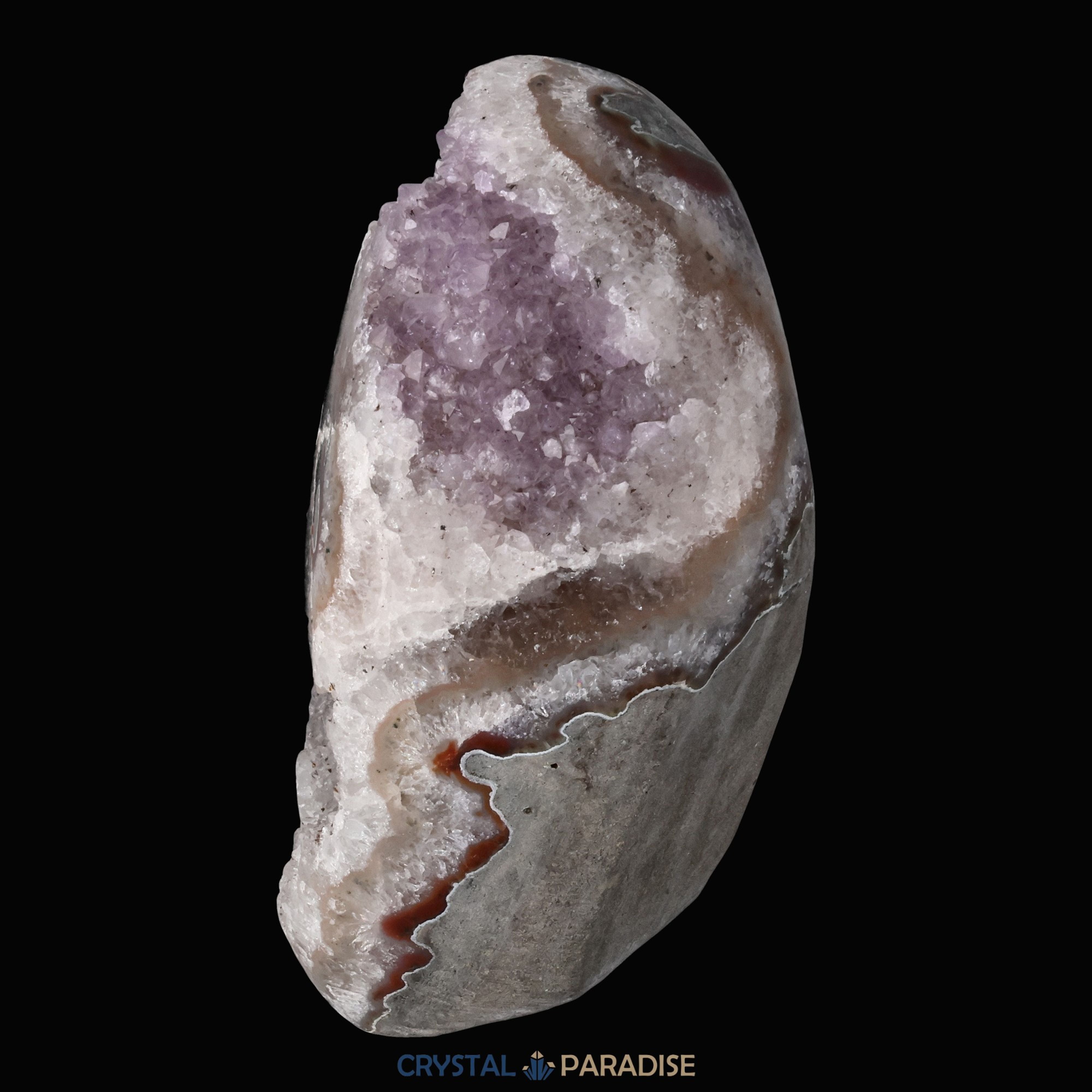Achatisierter Amethyst Druse aus Uruguay (435g) – Ansicht 6