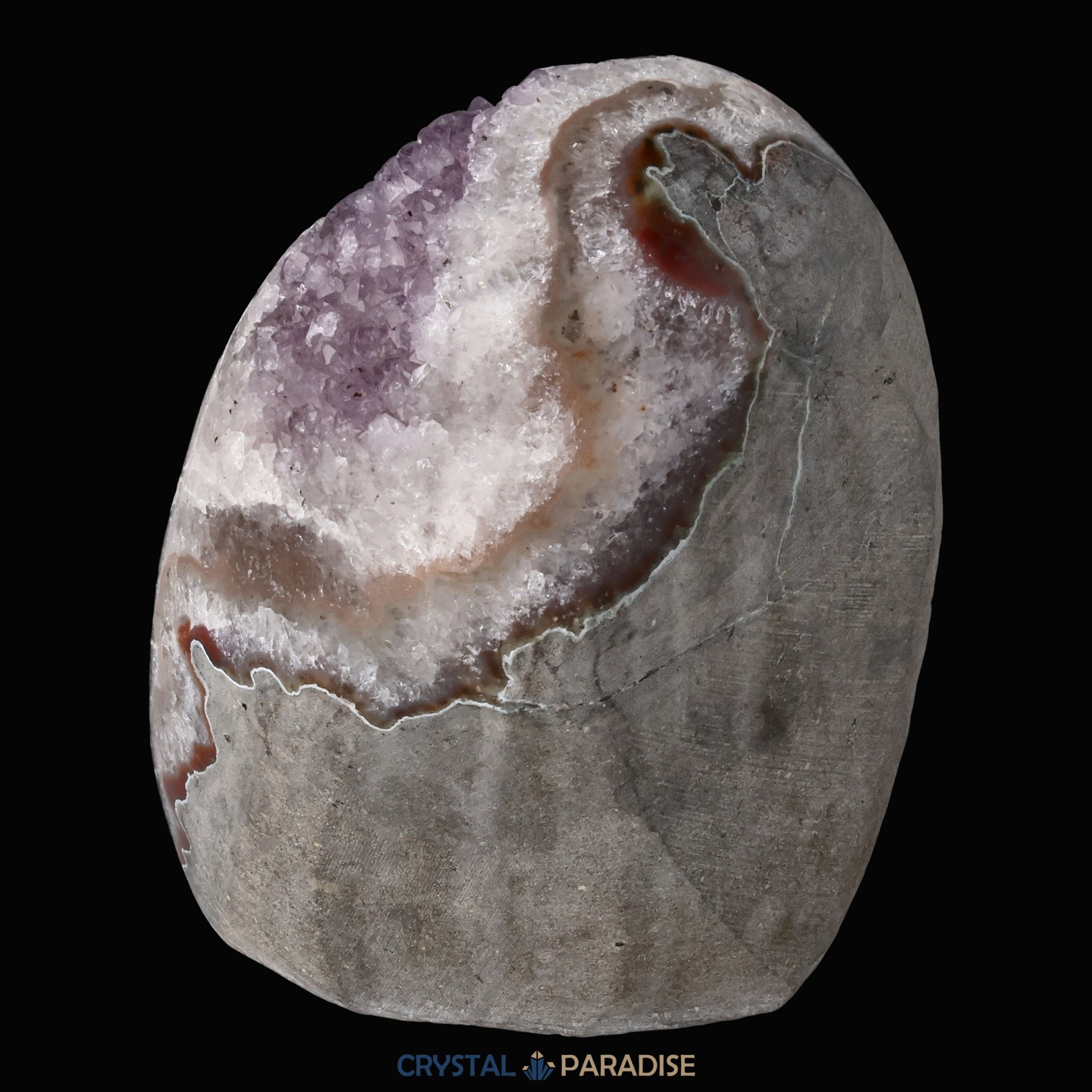 Achatisierter Amethyst Druse aus Uruguay (435g) – Ansicht 7