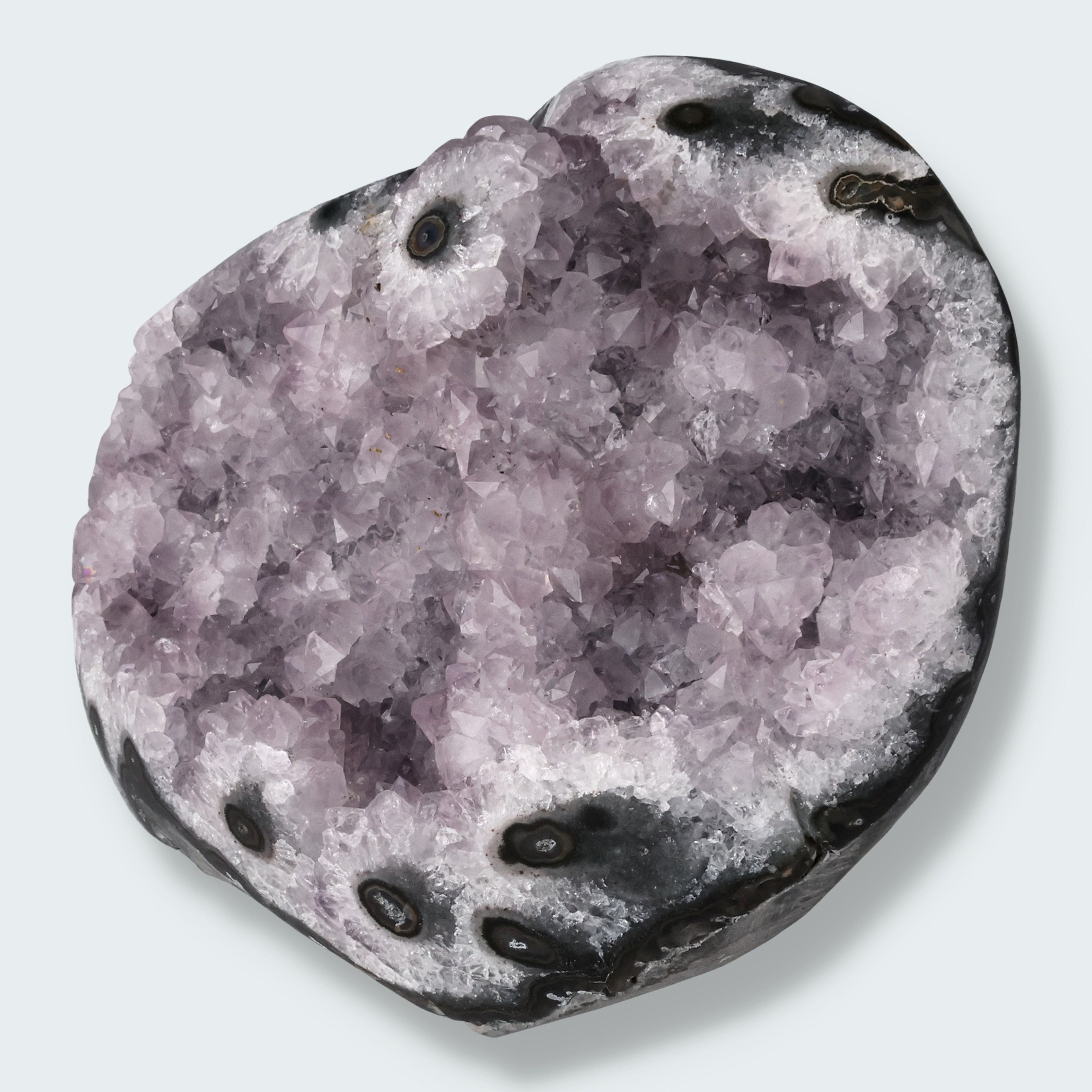 Achatisierter Amethyst Druse aus Uruguay (623g) – Ansicht 2