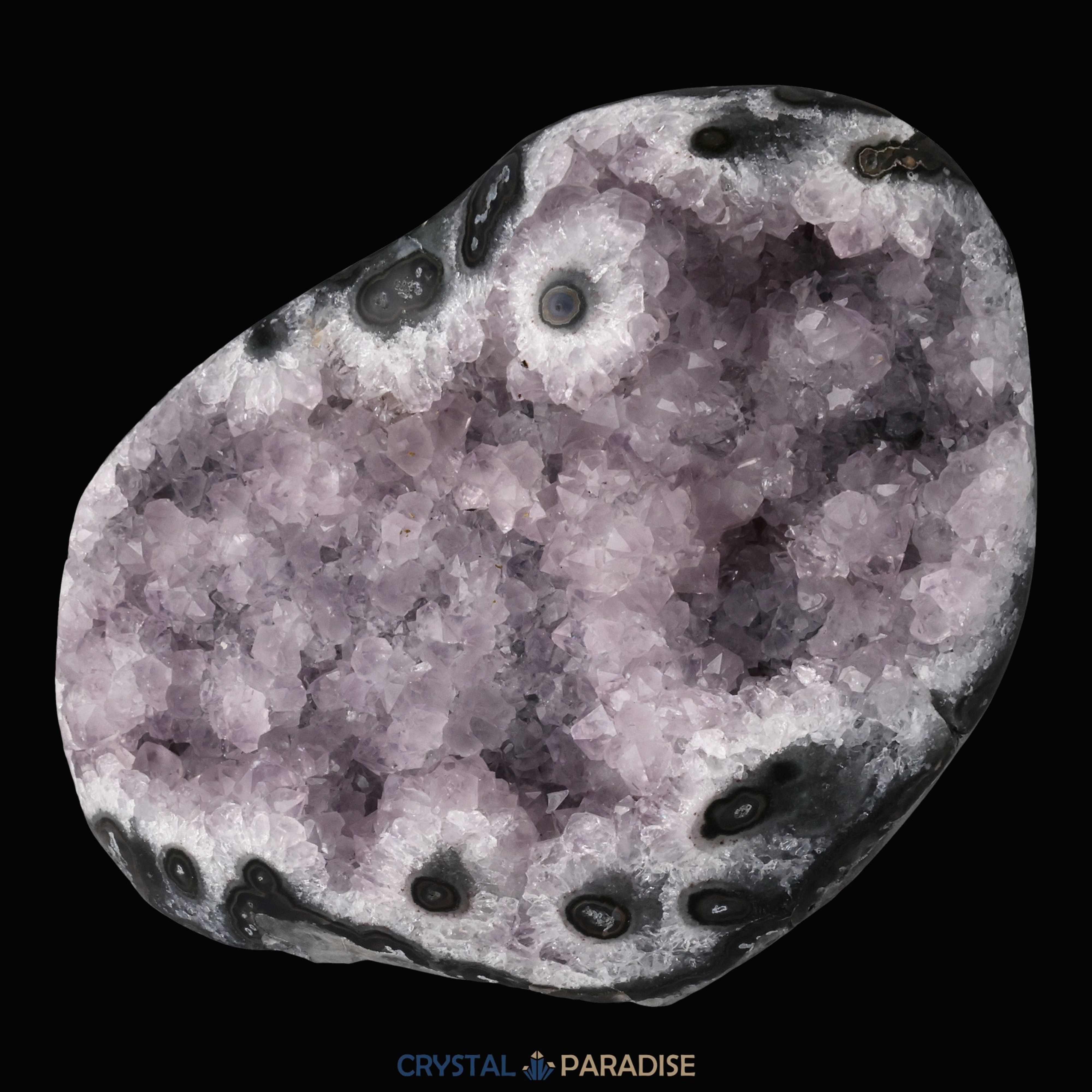 Achatisierter Amethyst Druse aus Uruguay (623g) – Ansicht 4