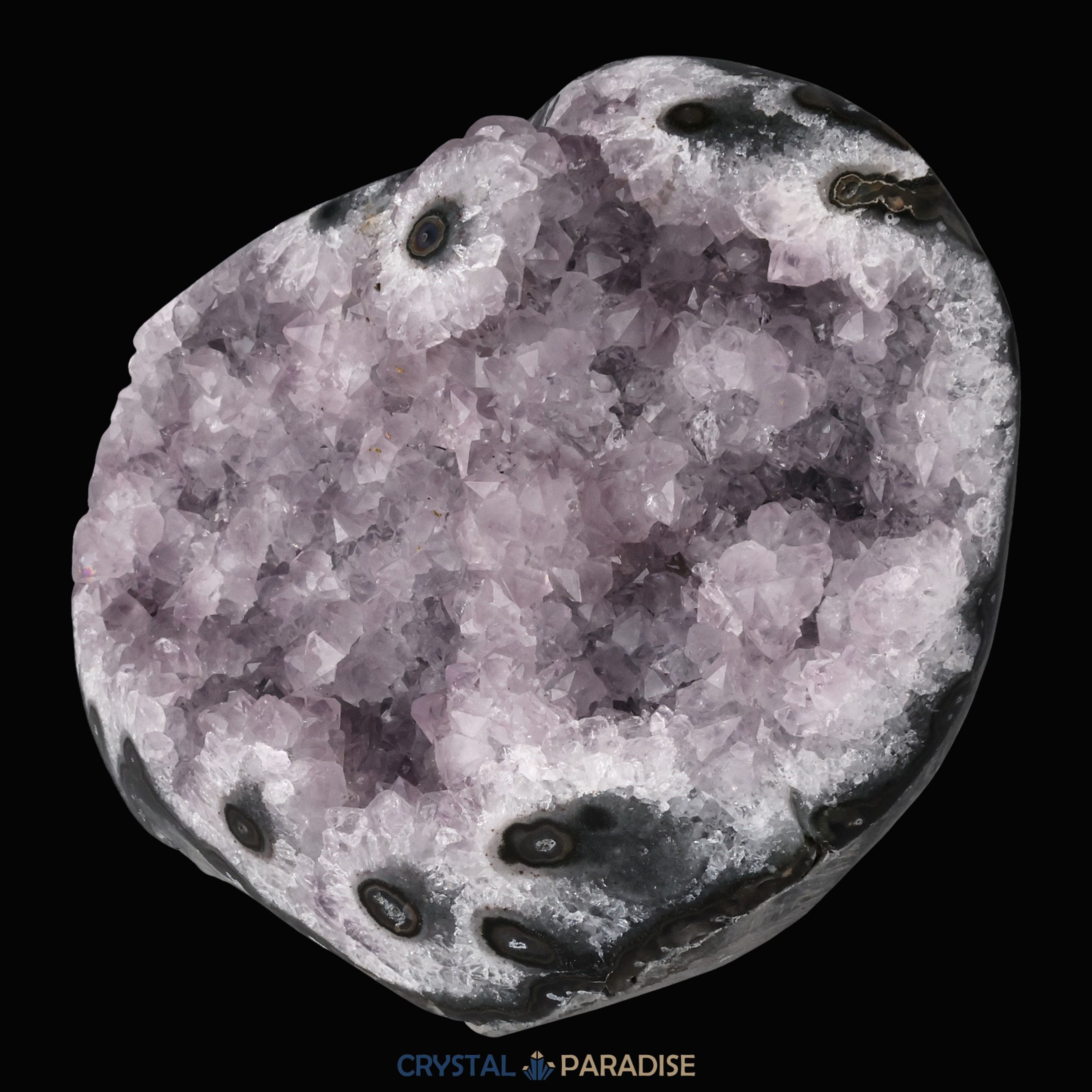 Achatisierter Amethyst Druse aus Uruguay (623g) – Ansicht 5
