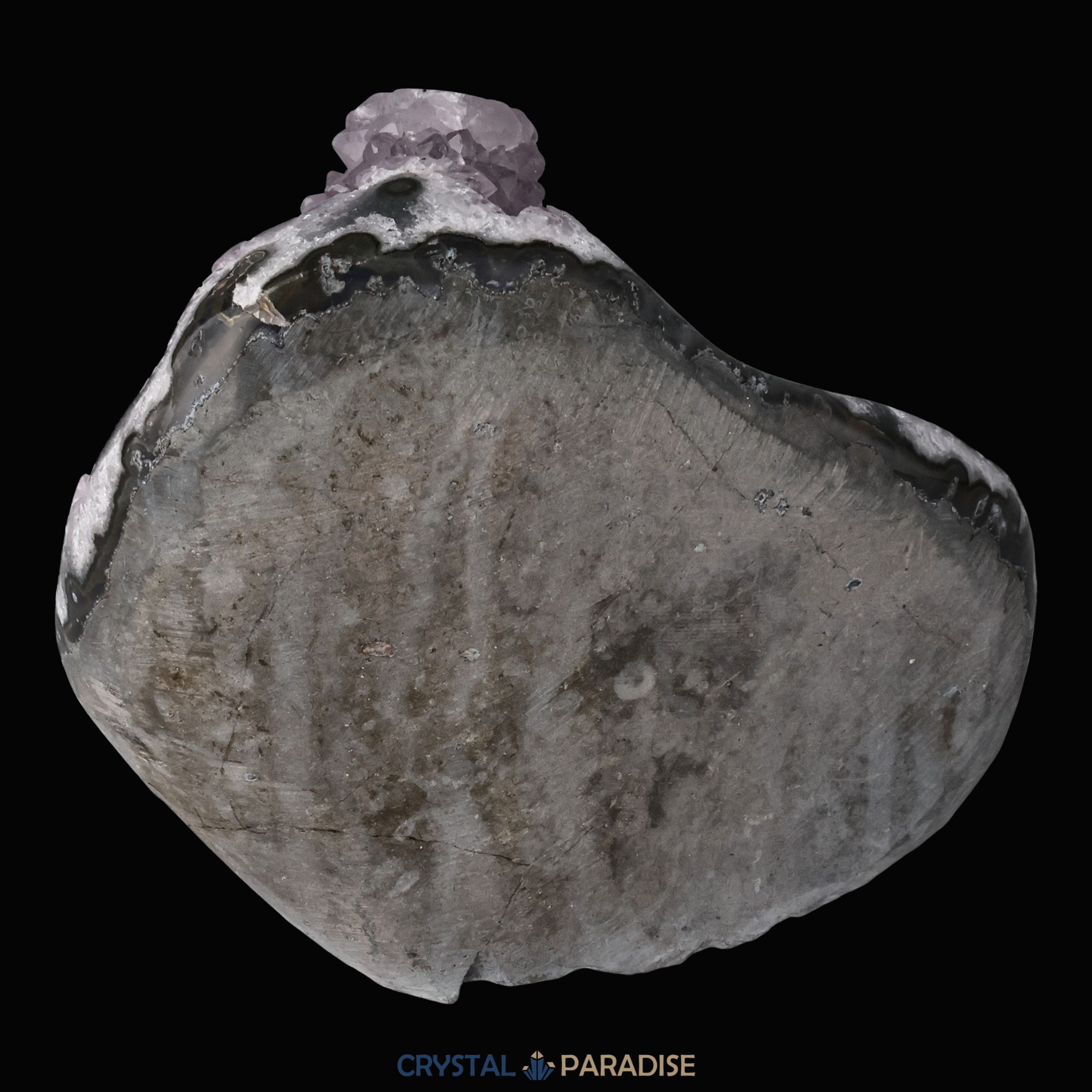 Achatisierter Amethyst Druse aus Uruguay (623g) – Ansicht 7