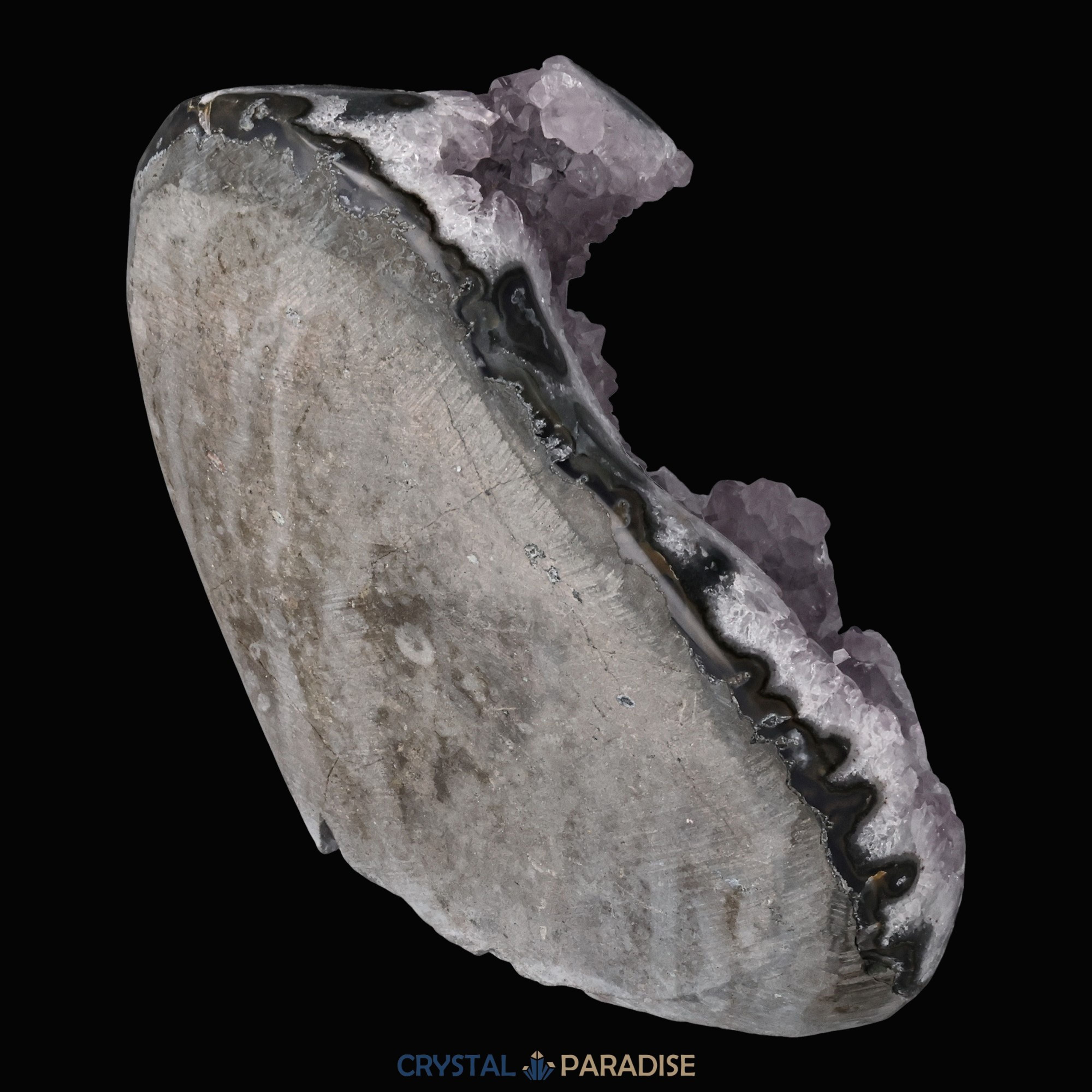 Achatisierter Amethyst Druse aus Uruguay (623g) – Ansicht 8