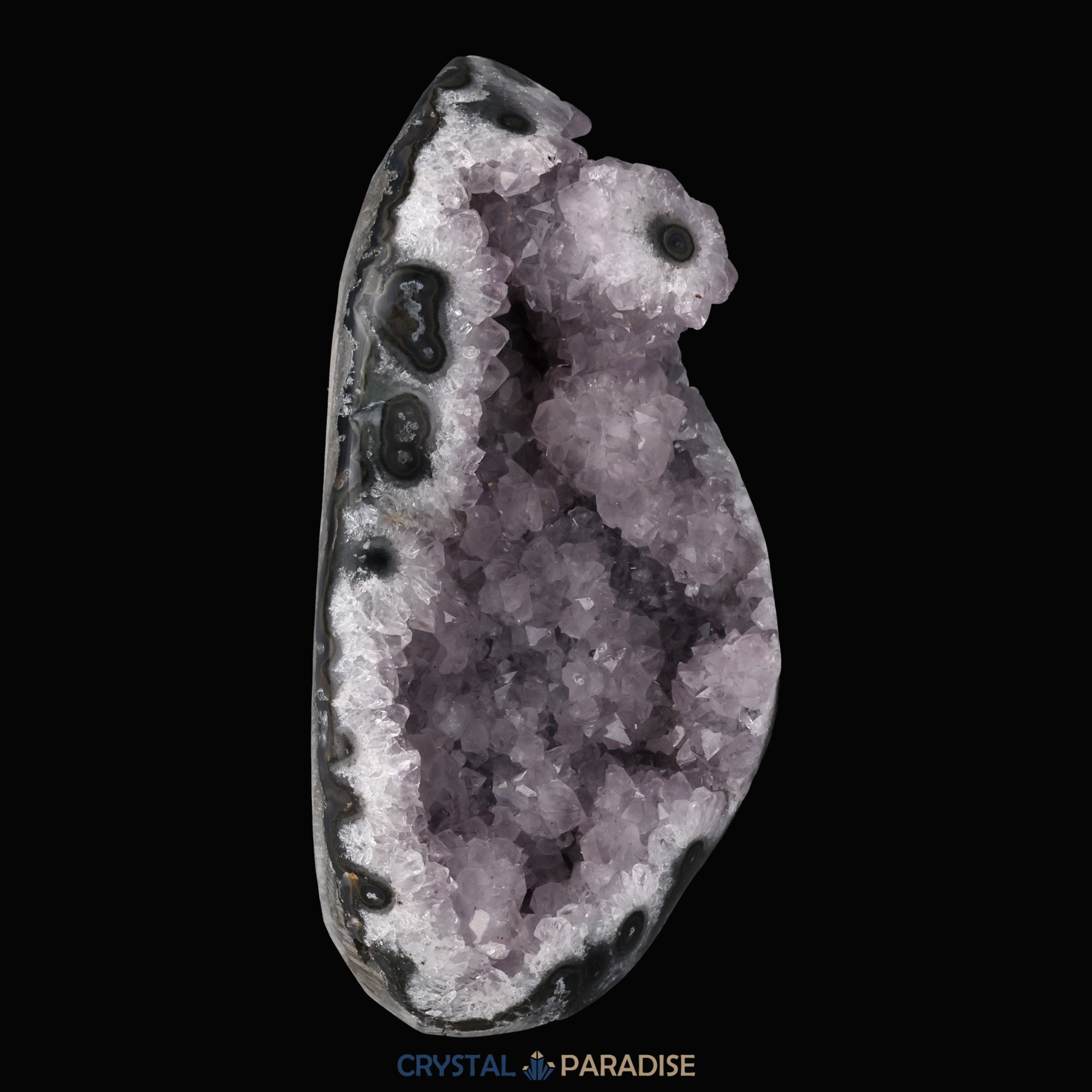 Achatisierter Amethyst Druse aus Uruguay (623g) – Ansicht 9