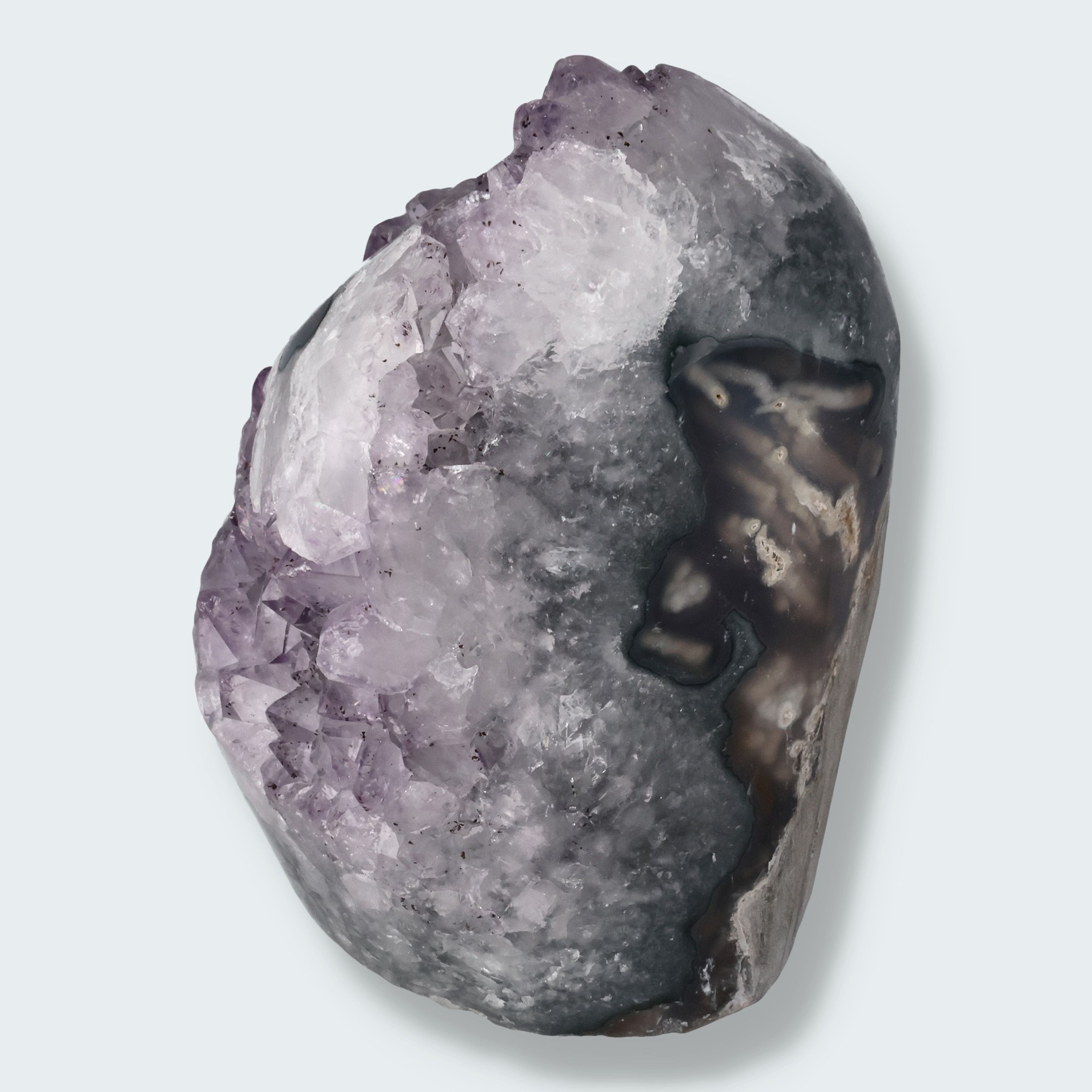 Achatisierter Amethyst Druse aus Uruguay (678g) – Ansicht 3