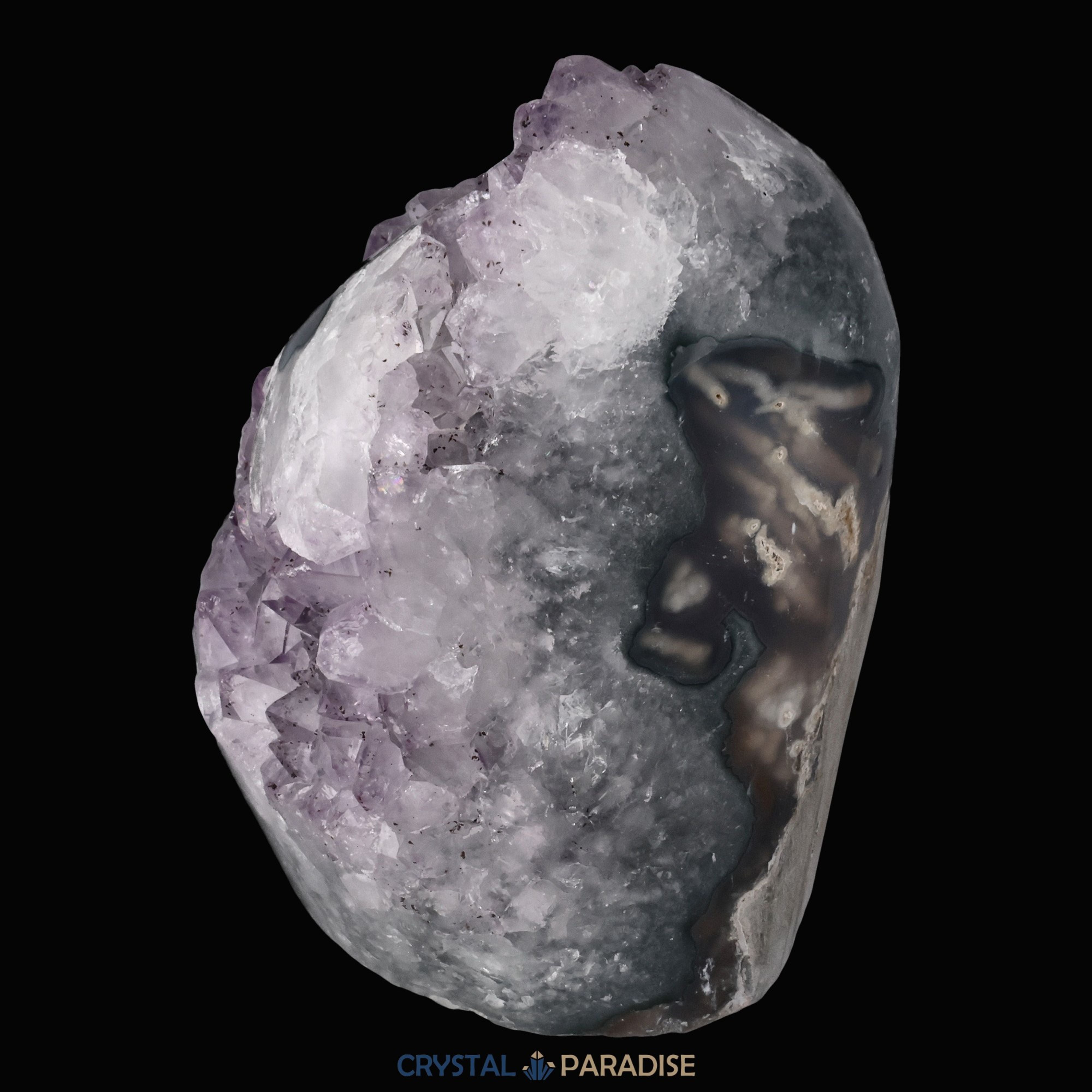 Achatisierter Amethyst Druse aus Uruguay (678g) – Ansicht 6