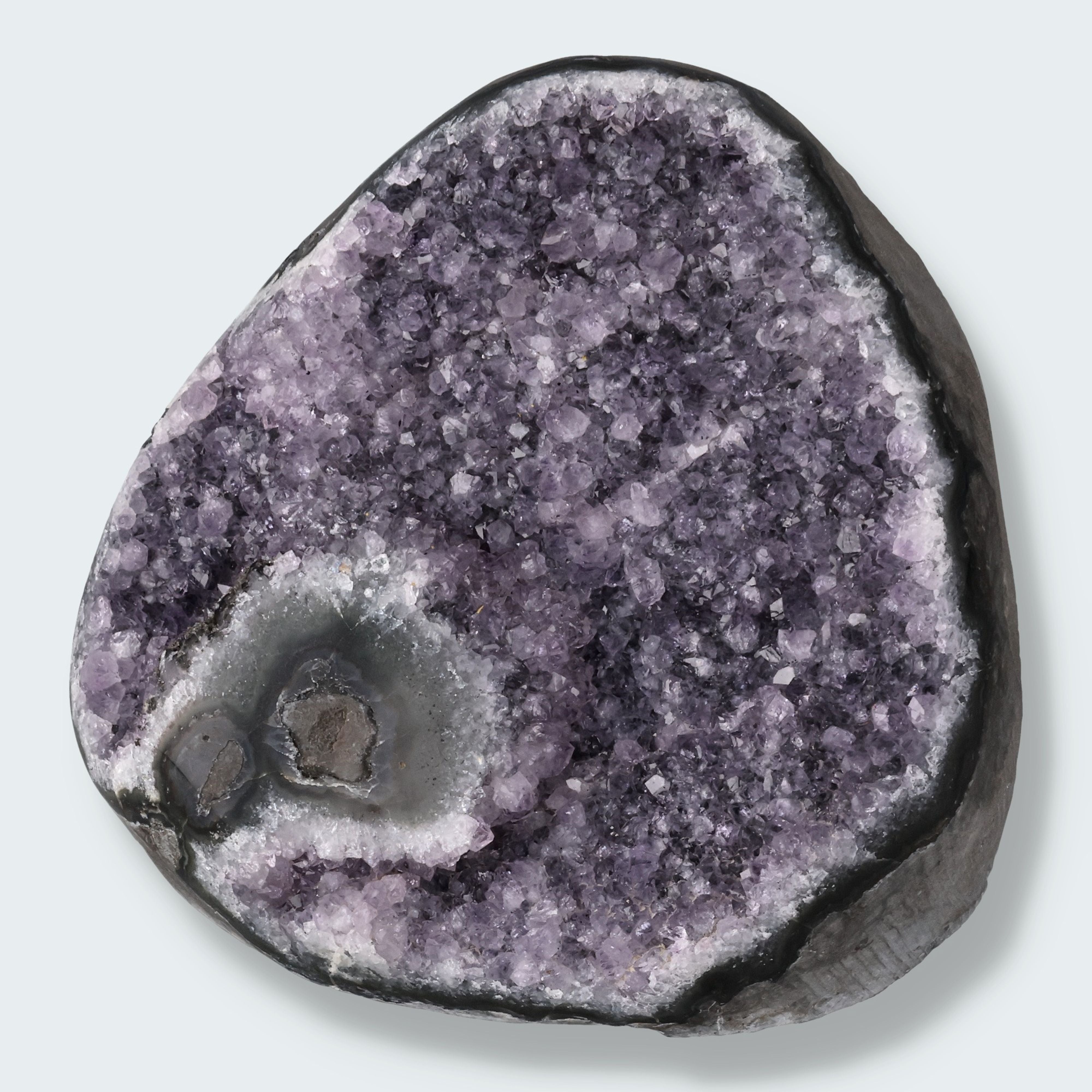 Achatisierter Amethyst Druse aus Uruguay (721g) – Ansicht 2