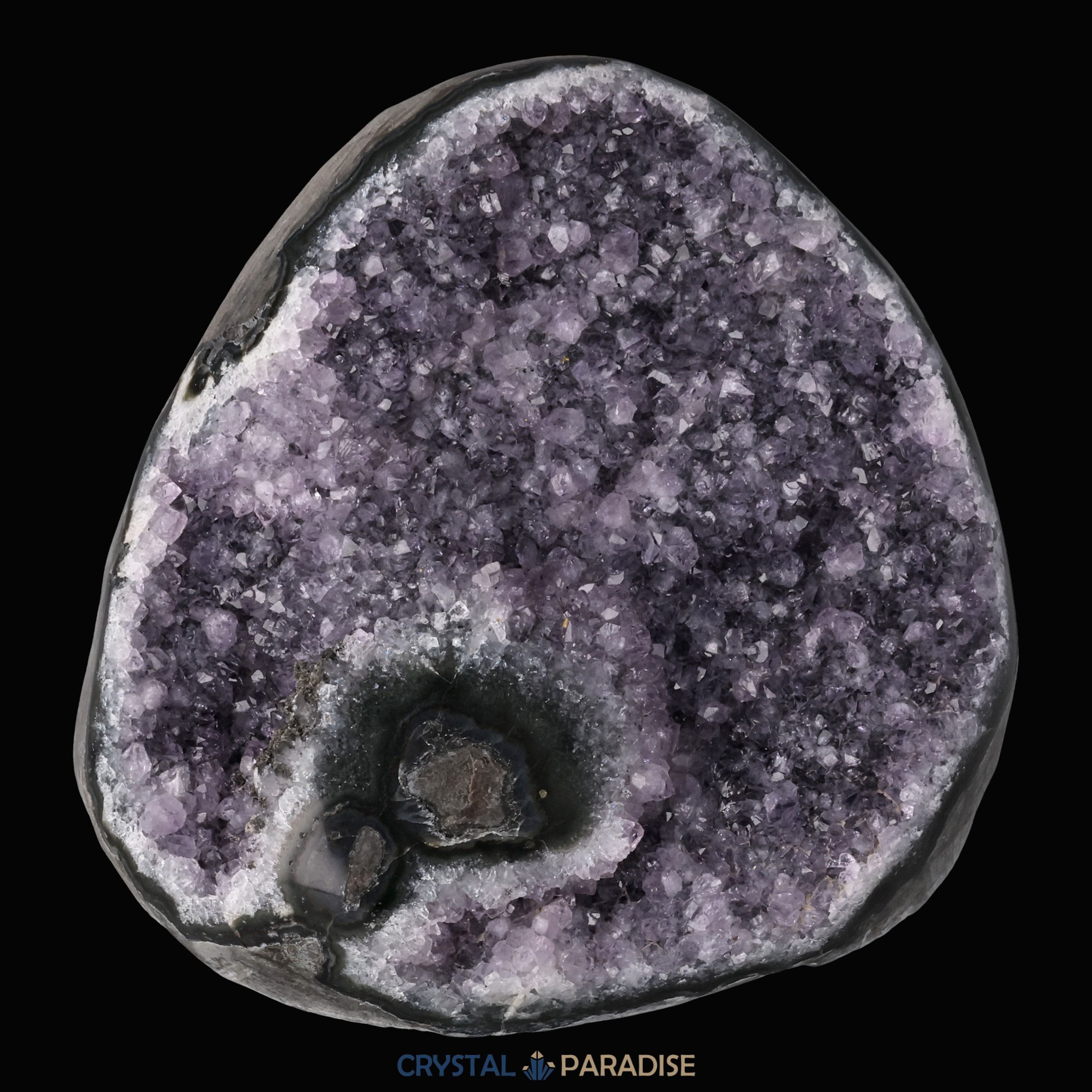 Achatisierter Amethyst Druse aus Uruguay (721g) – Ansicht 4