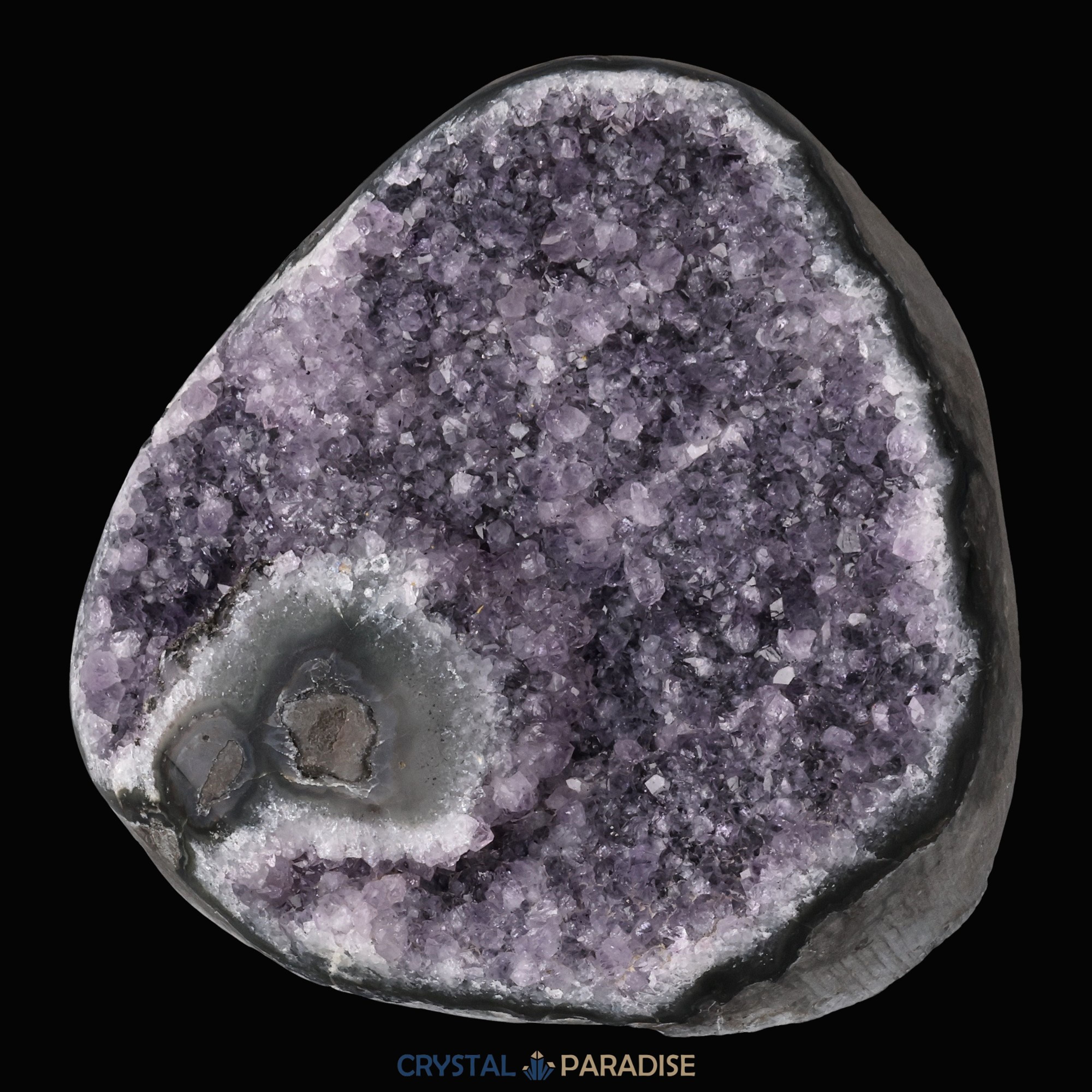 Achatisierter Amethyst Druse aus Uruguay (721g) – Ansicht 5
