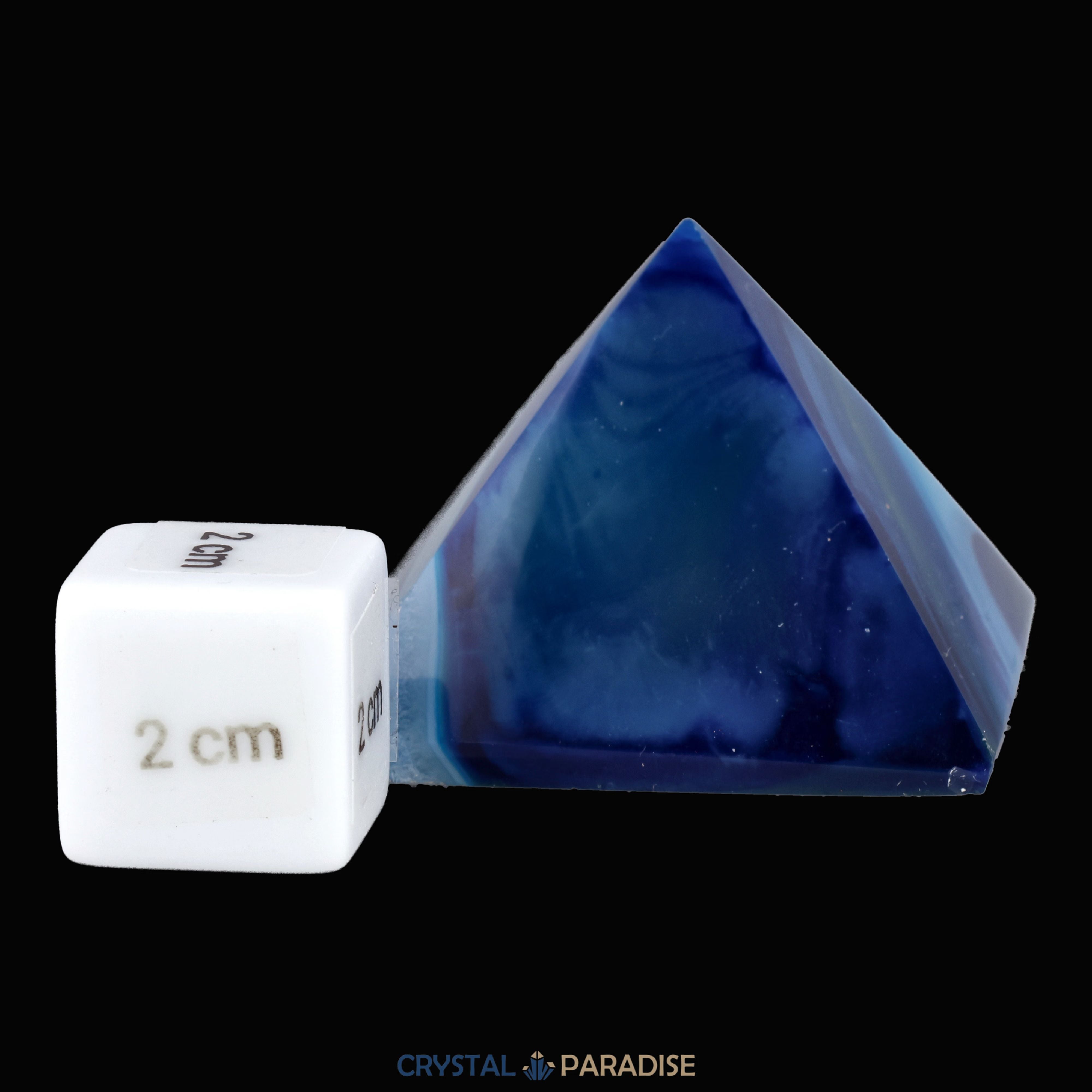 Achatpyramide blau-weiss (3,5 cm) aus Brasilien – Ansicht 7