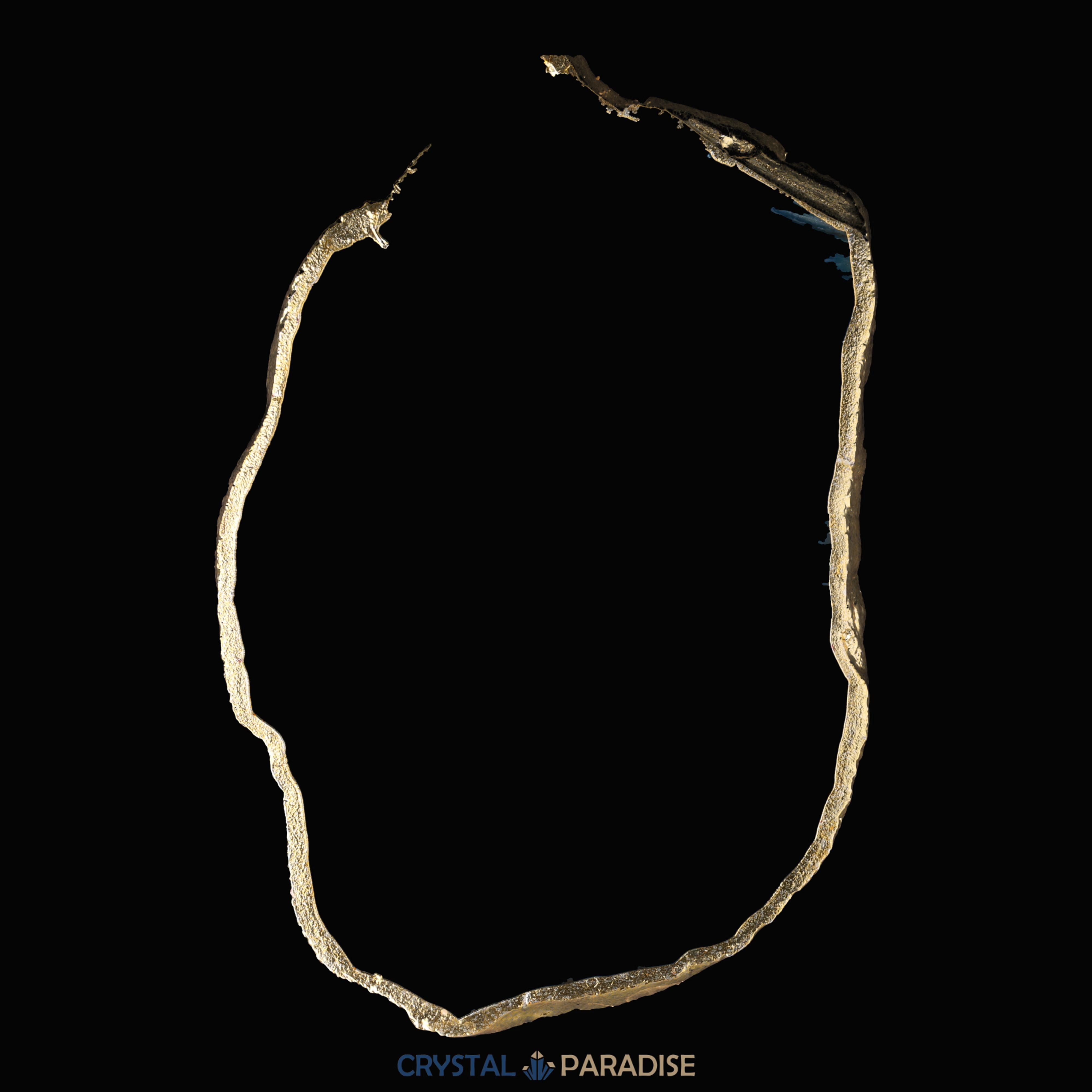 Achatscheibe blau-weiss mit Goldrand – Ansicht 6