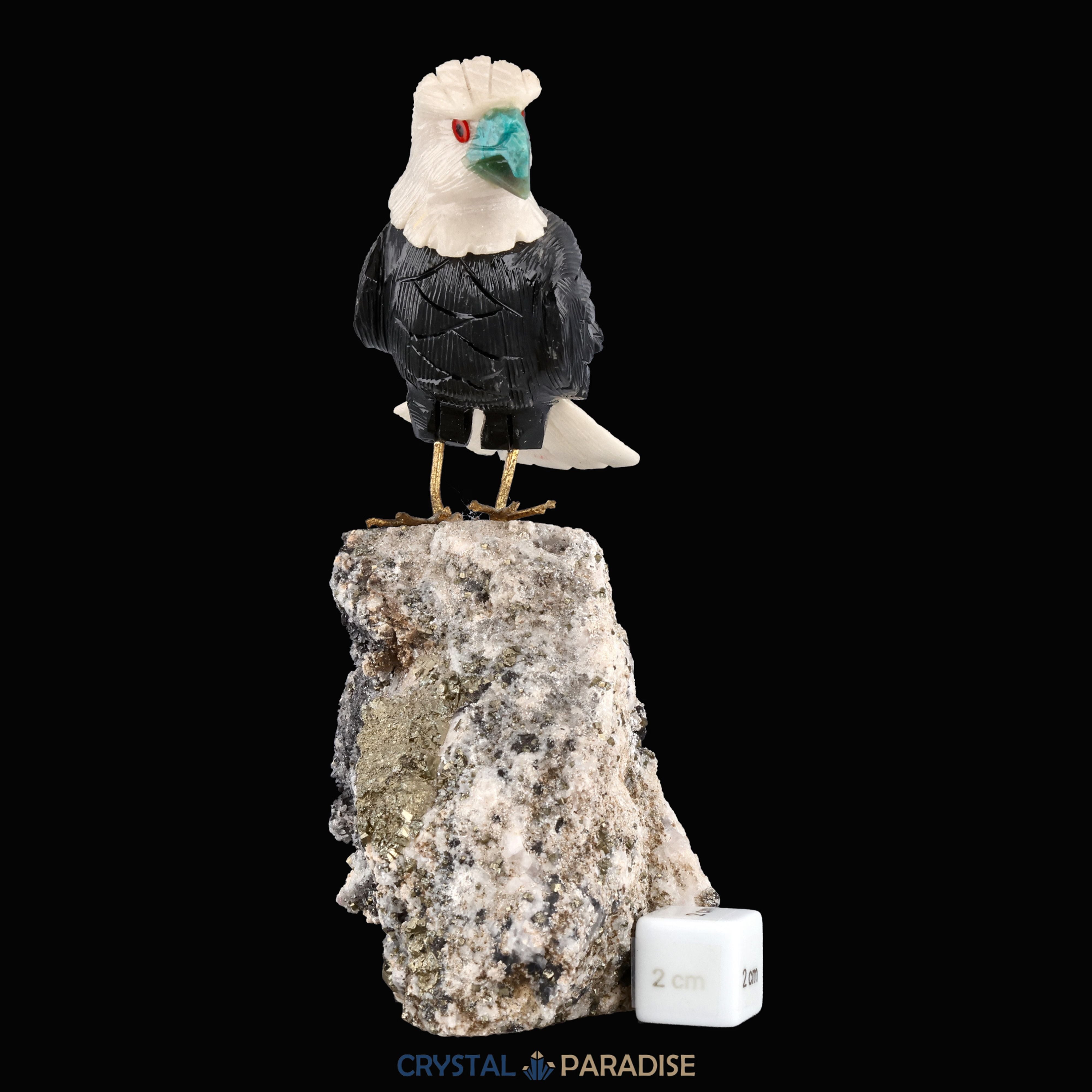 Adlerfigur auf Pyrit (18 cm) – Ansicht 10