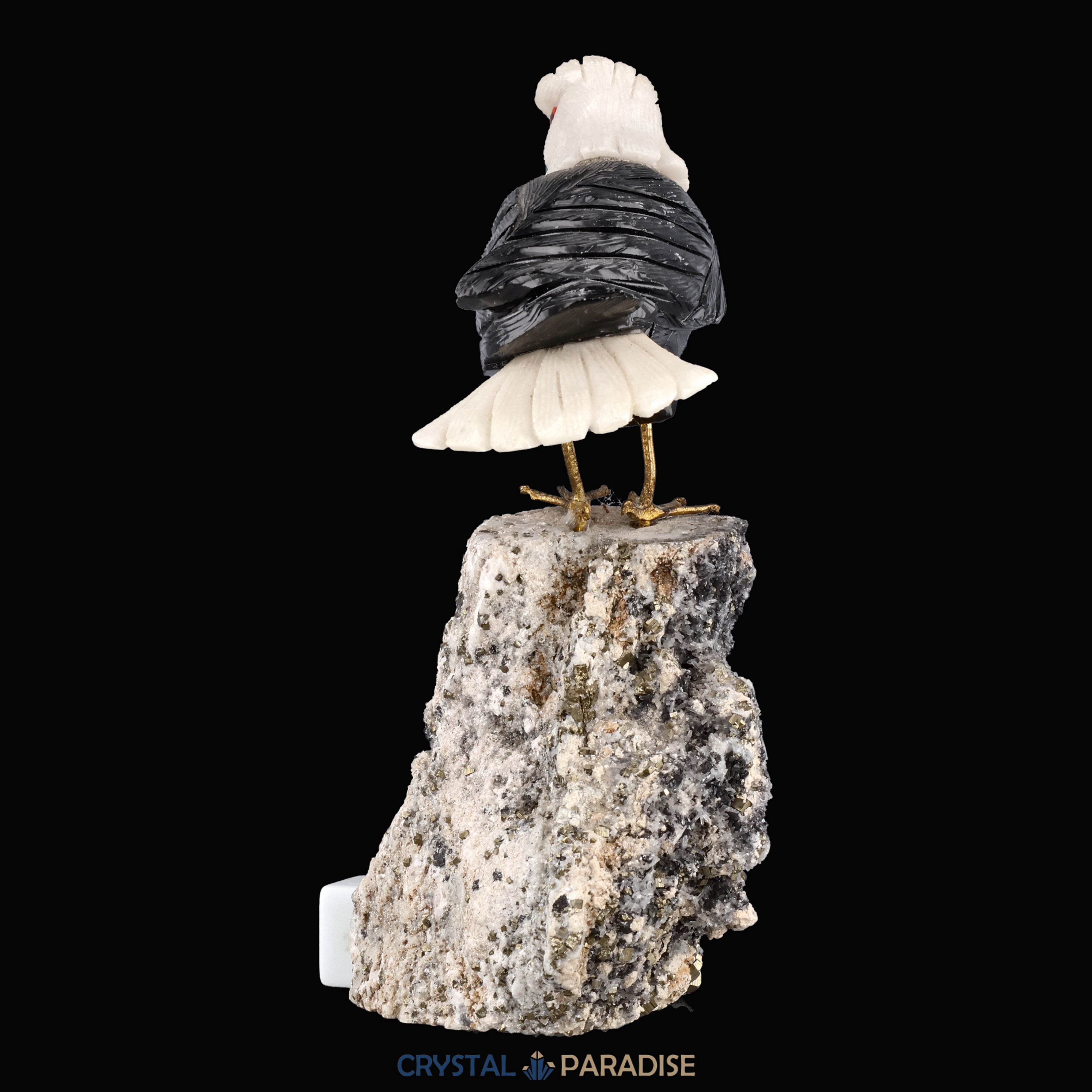 Adlerfigur auf Pyrit (18 cm) – Ansicht 7
