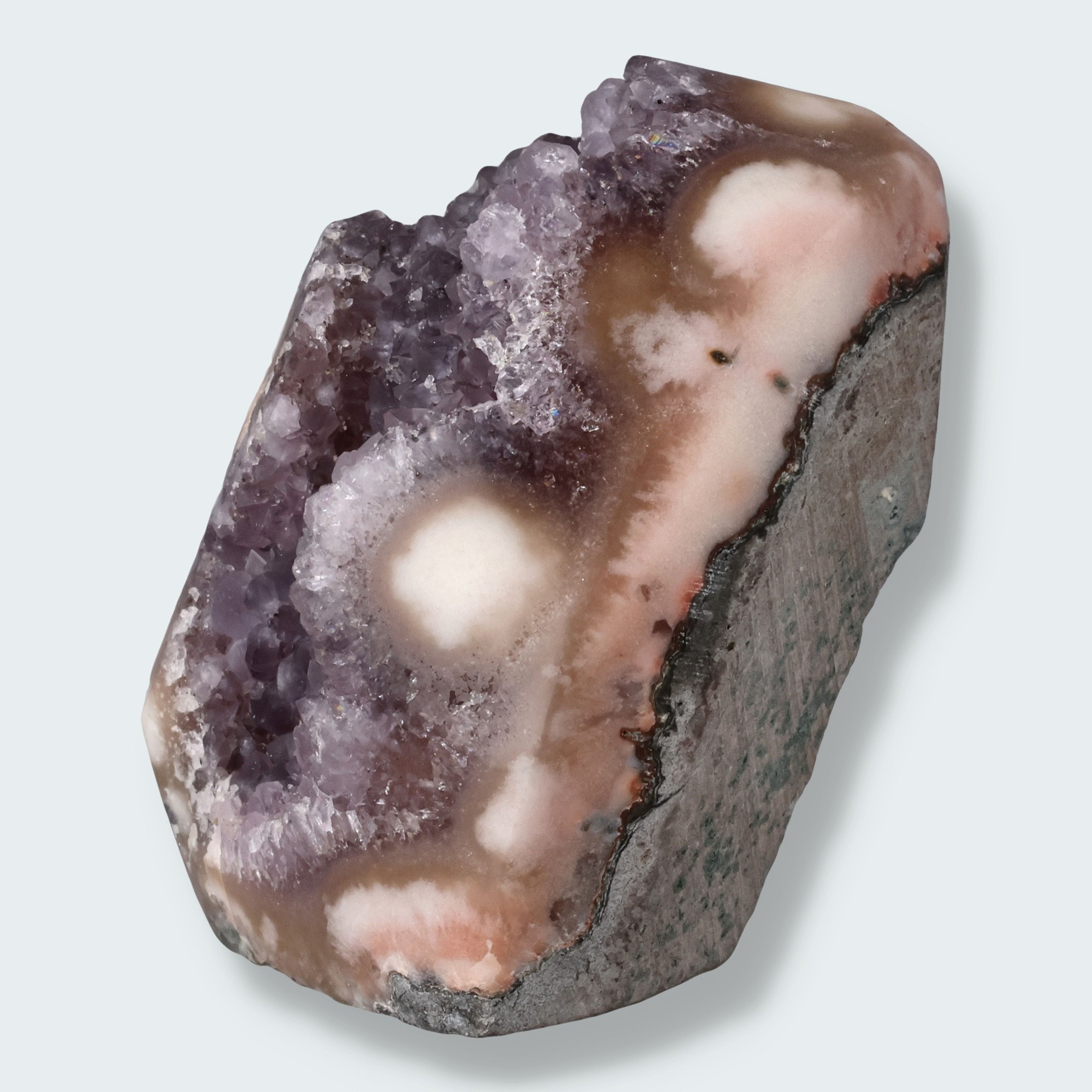 Amethyst Druse achatisiert aus Uruguay – Ansicht 3
