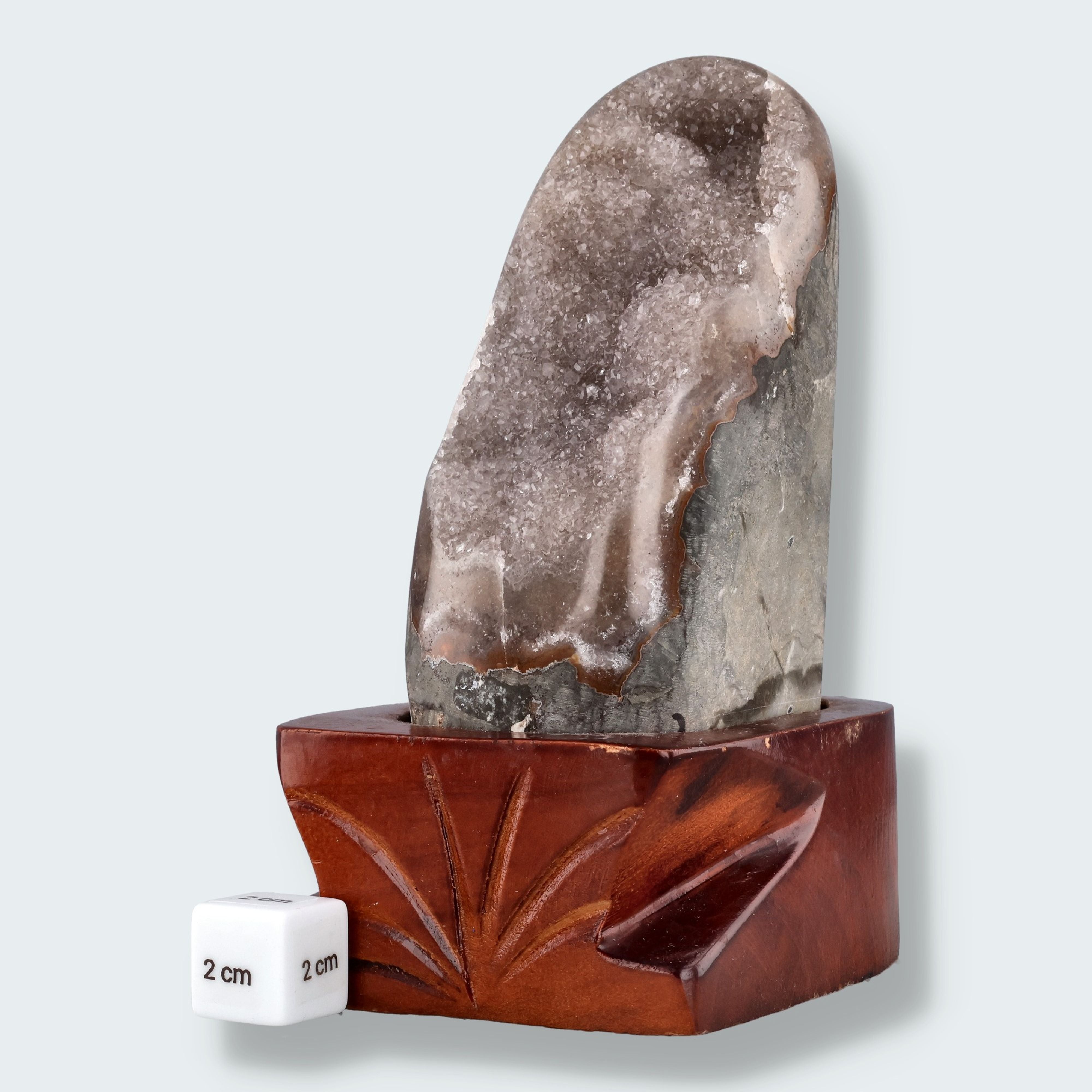 Amethyst Druse auf Holzständer (1140g) – Ansicht 3