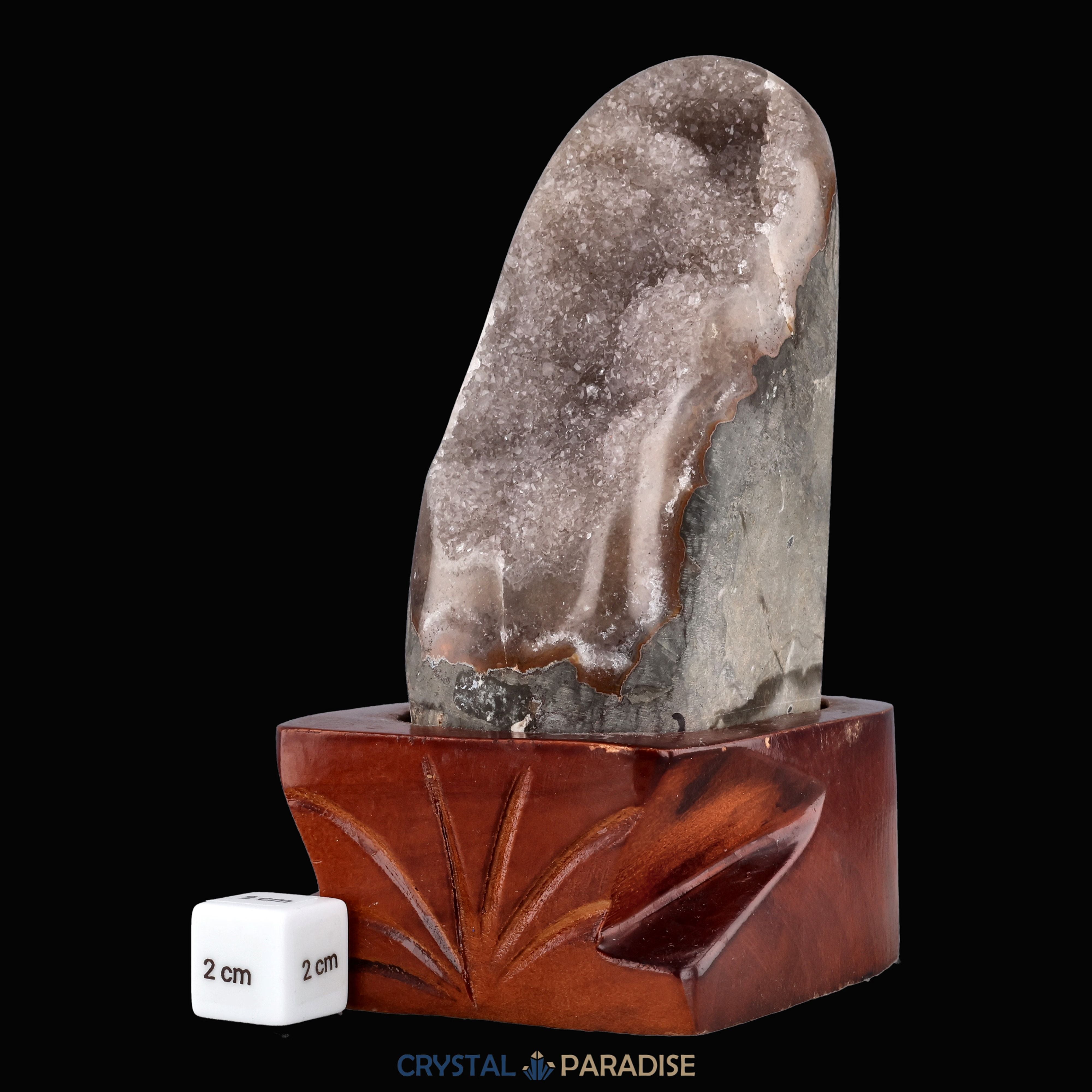 Amethyst Druse auf Holzständer (1140g) – Ansicht 6