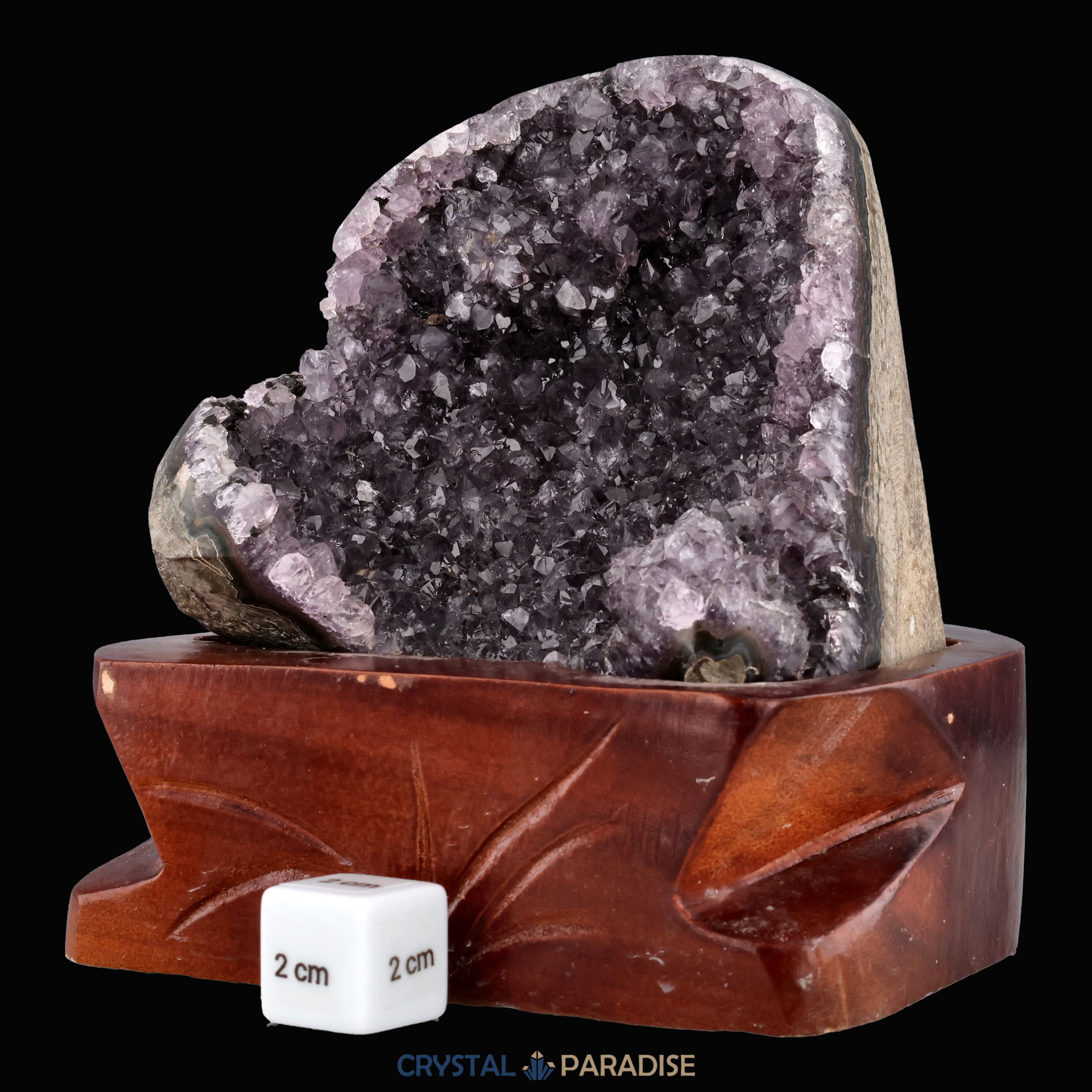 Amethyst Druse auf Holzständer (1292g) – Ansicht 6