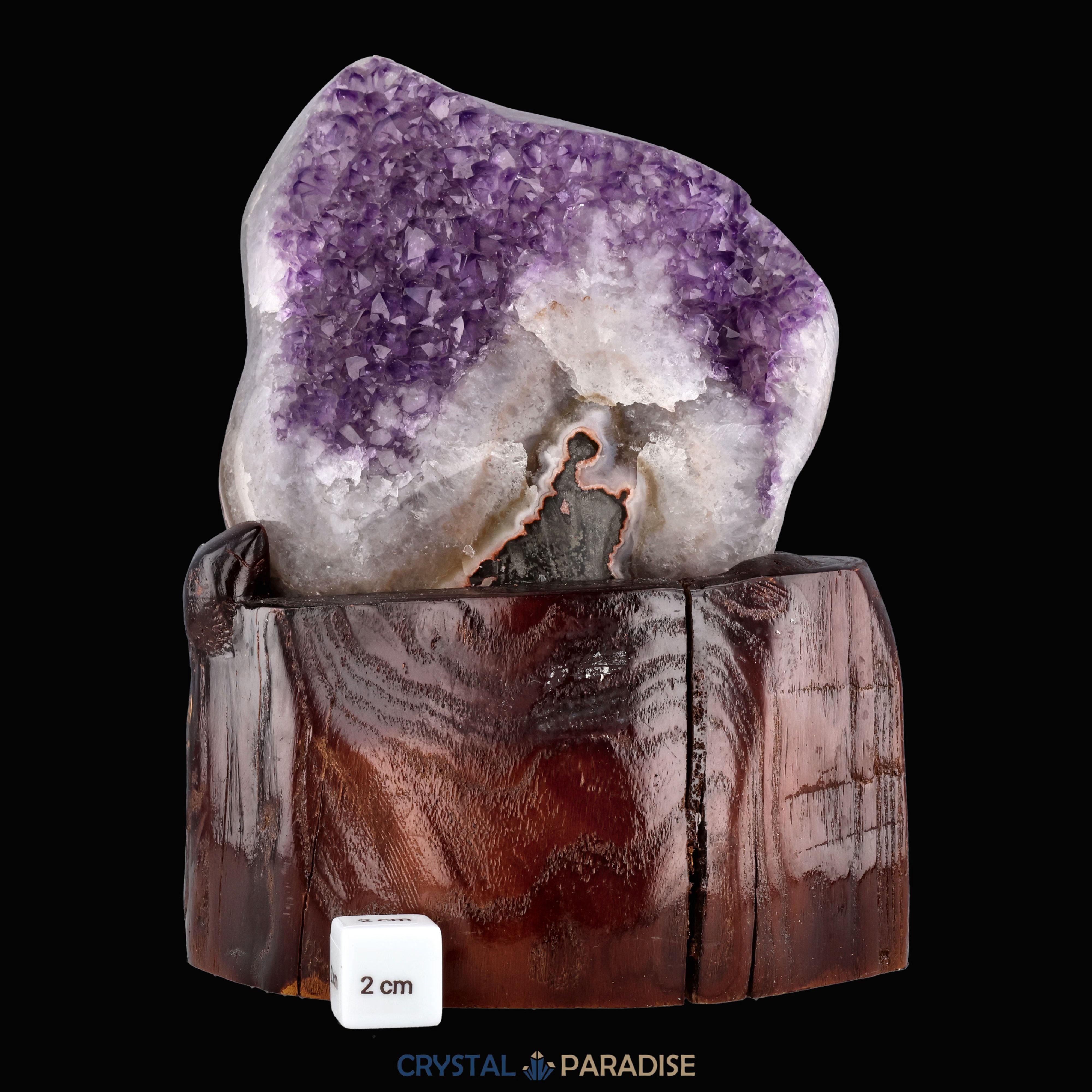 Amethyst Druse auf Holzständer (1778g) – Ansicht 5