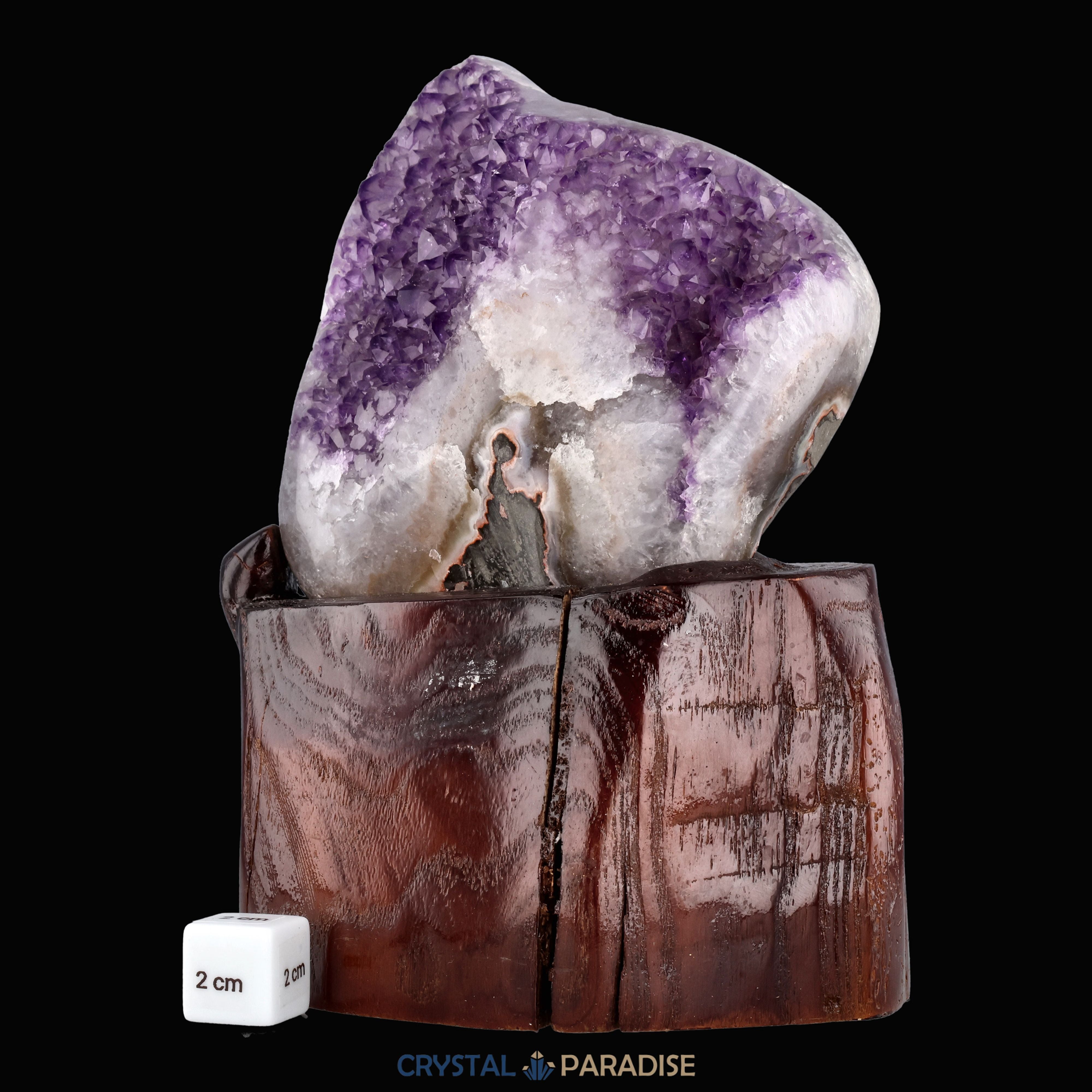 Amethyst Druse auf Holzständer (1778g) – Ansicht 6