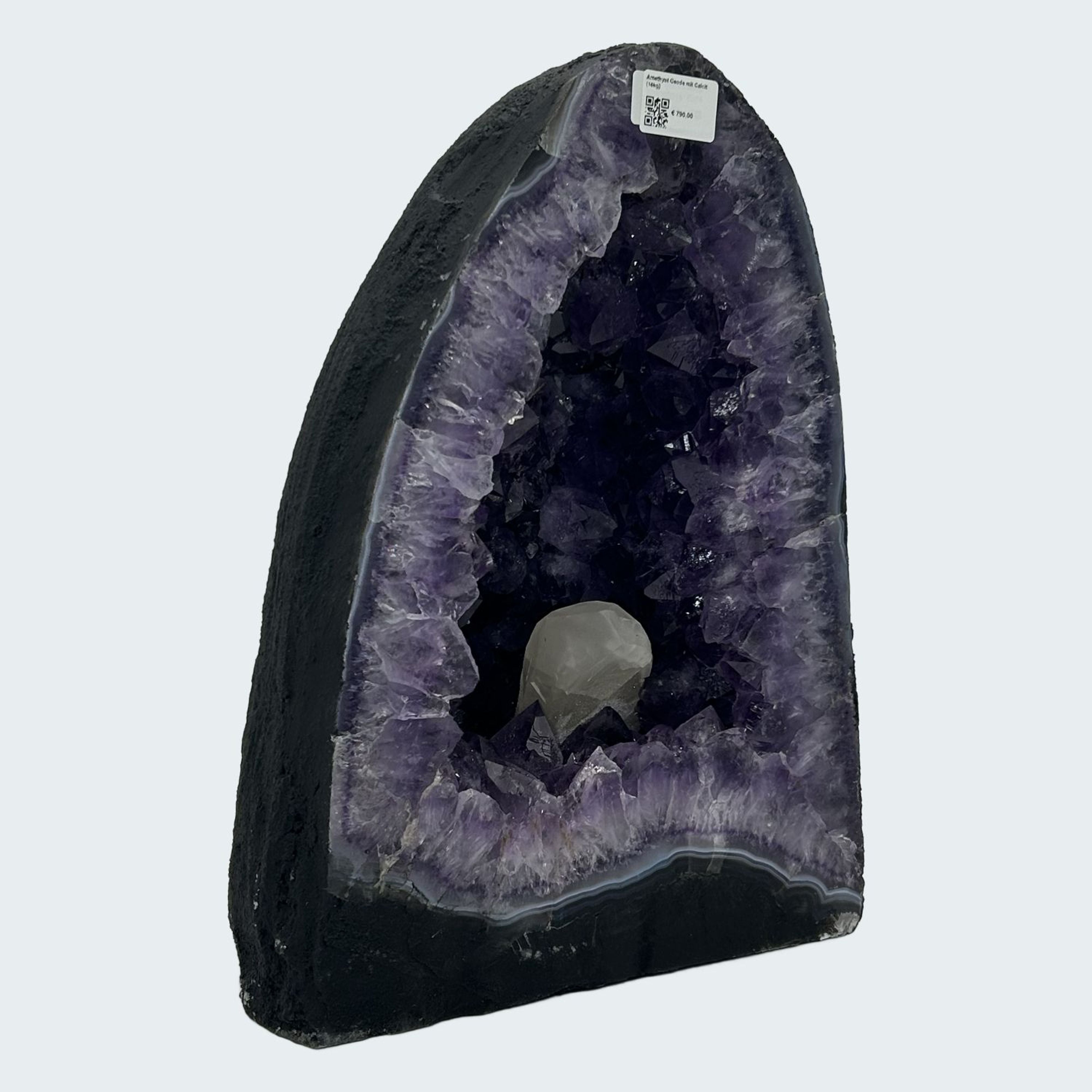 Amethyst Geode mit Calcit (16kg) – Ansicht 14