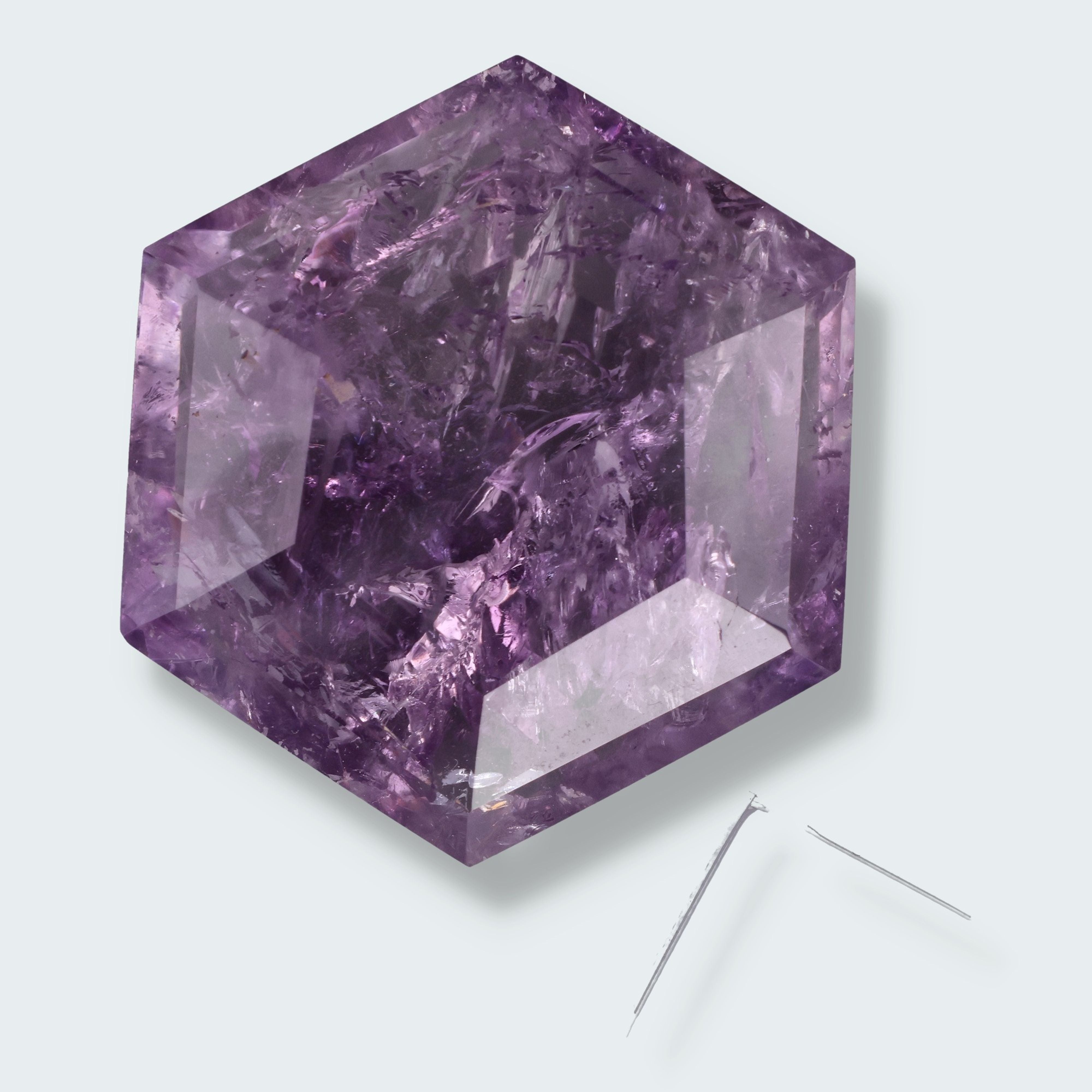 Amethyst Hexagon aus Brasilien (98g-6cm) – Ansicht 3