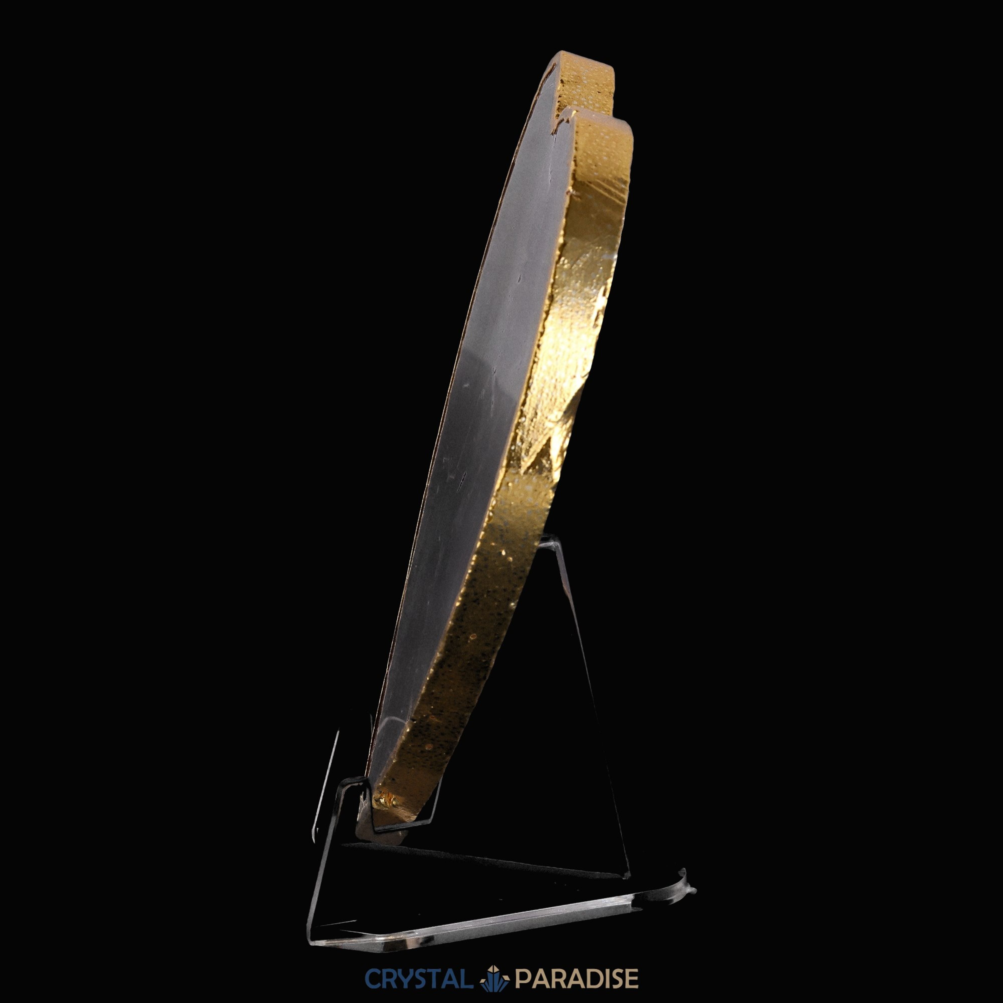 Amethyst-Scheibe mit Goldrand in Herzform – Ansicht 5