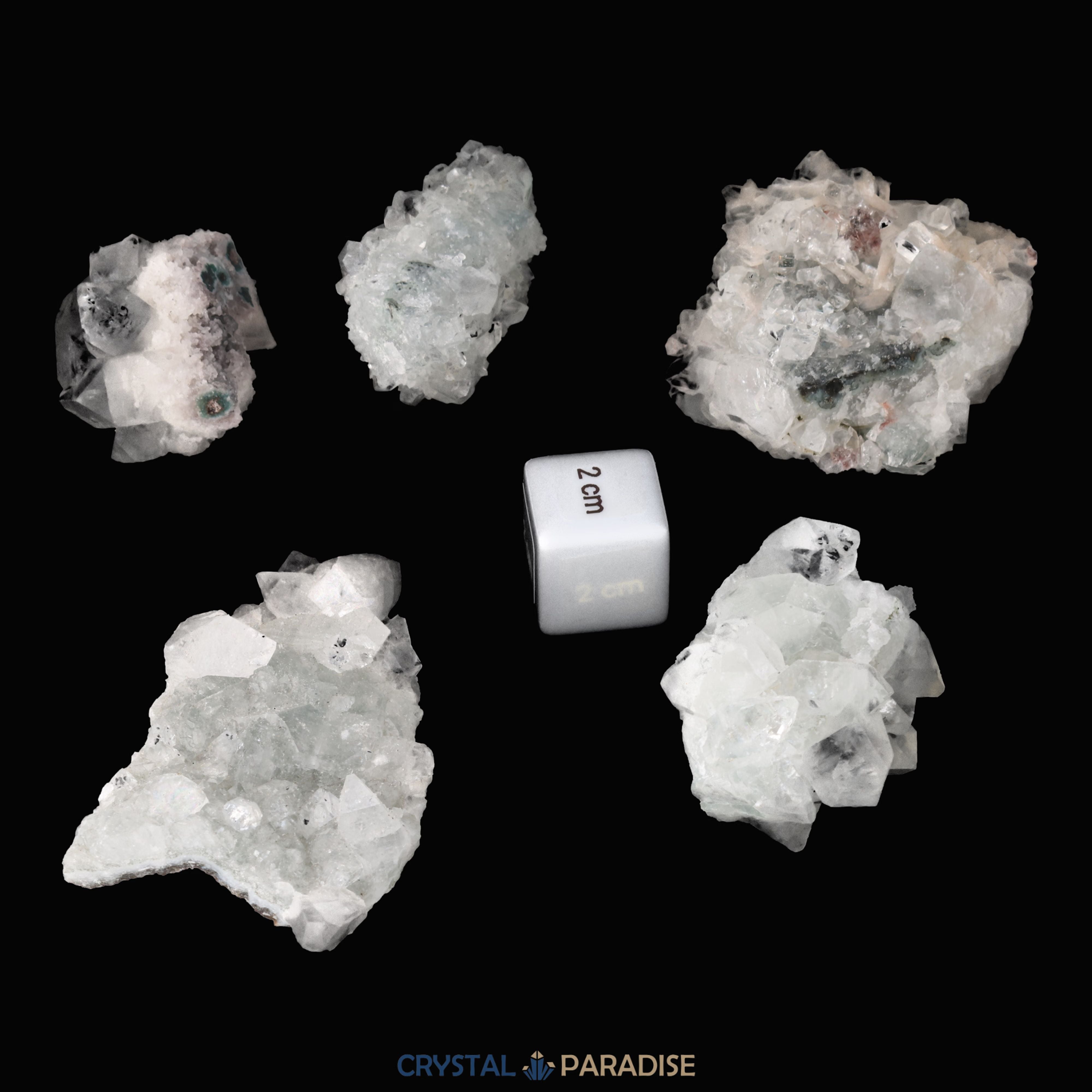 Apophyllit Cluster mittel aus Indien - verschieden Größen – Ansicht 6