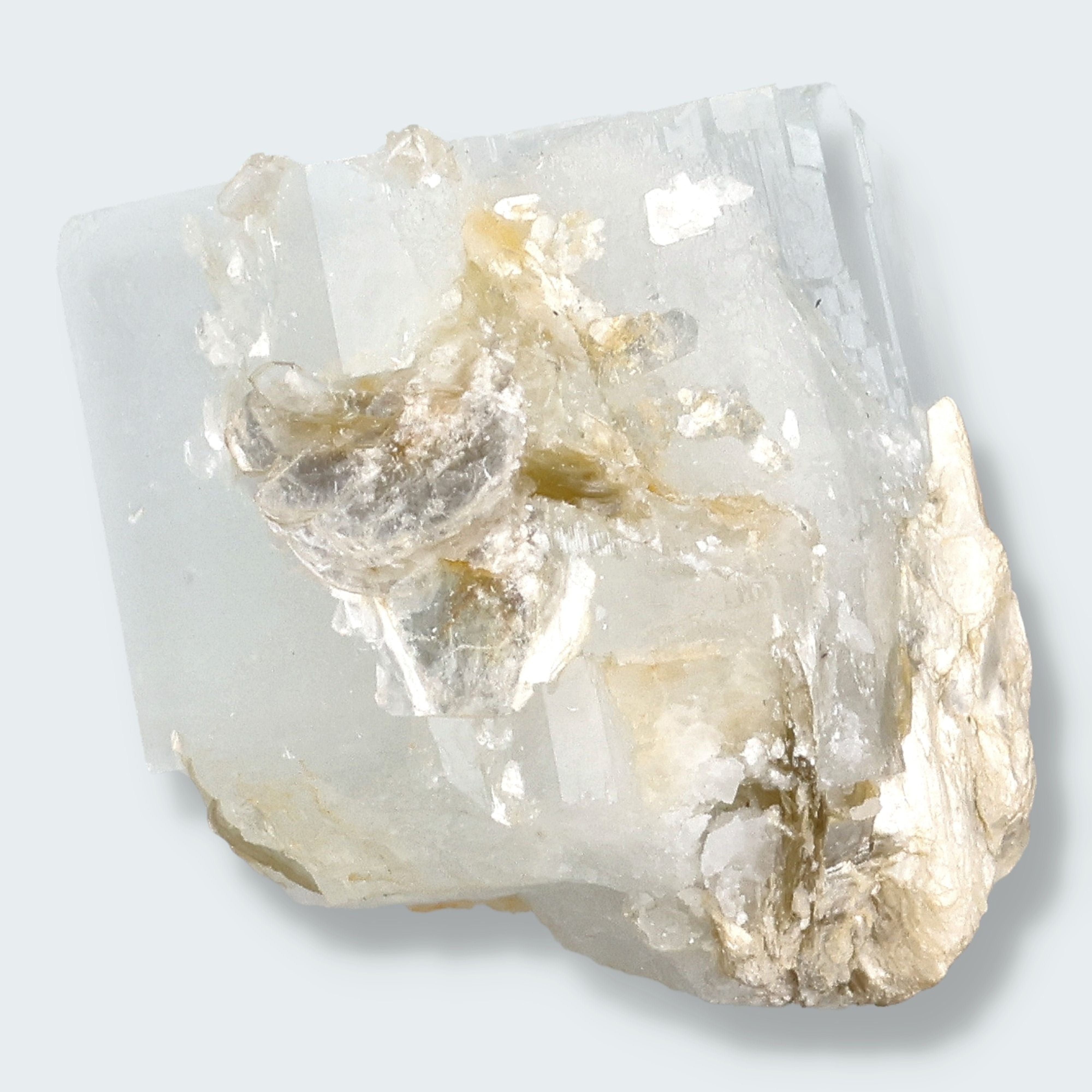 Aquamarin Kristall auf Feldspat aus Pakistan (11g) – Ansicht 3