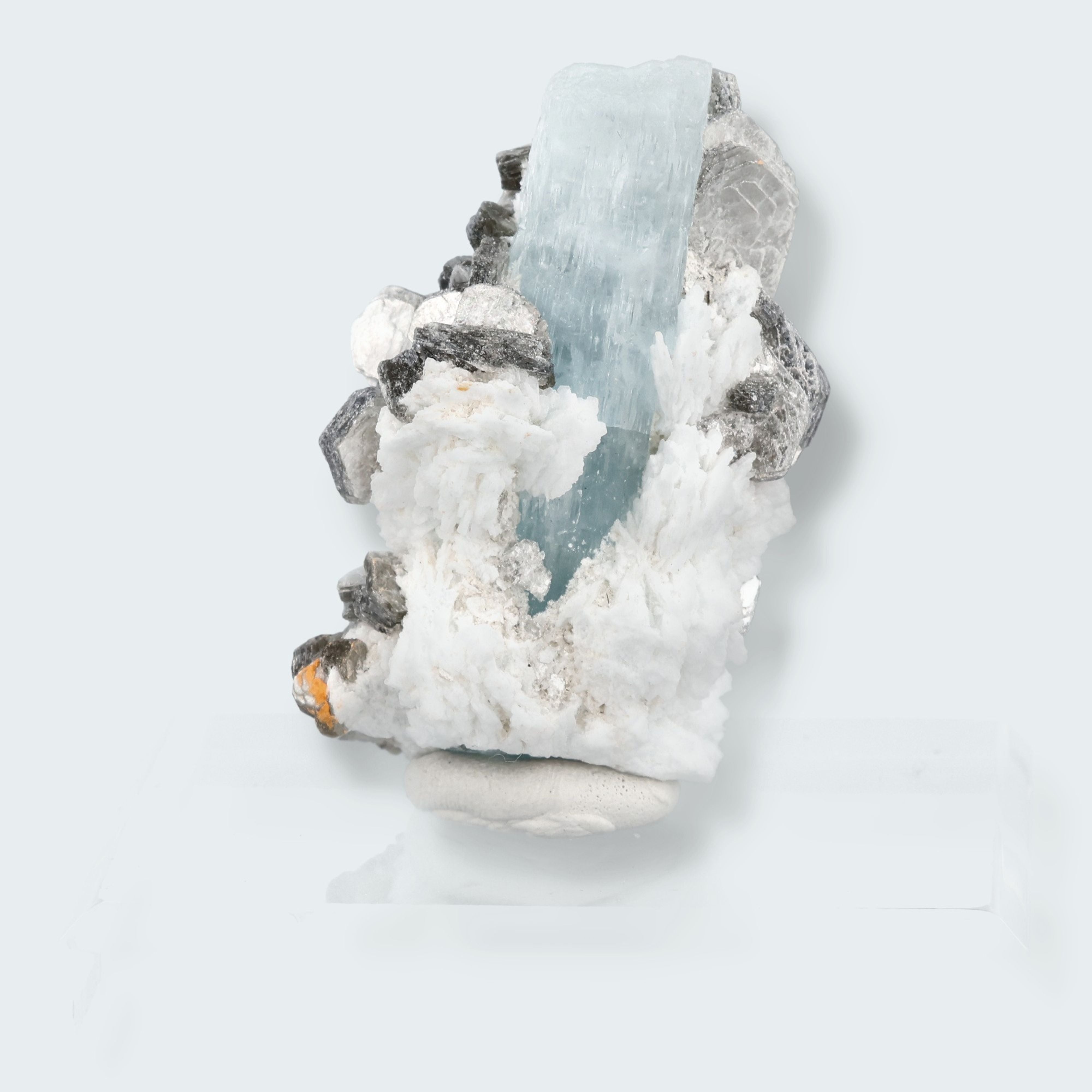 Aquamarin Kristall auf Feldspat aus Pakistan (40g) – Ansicht 3