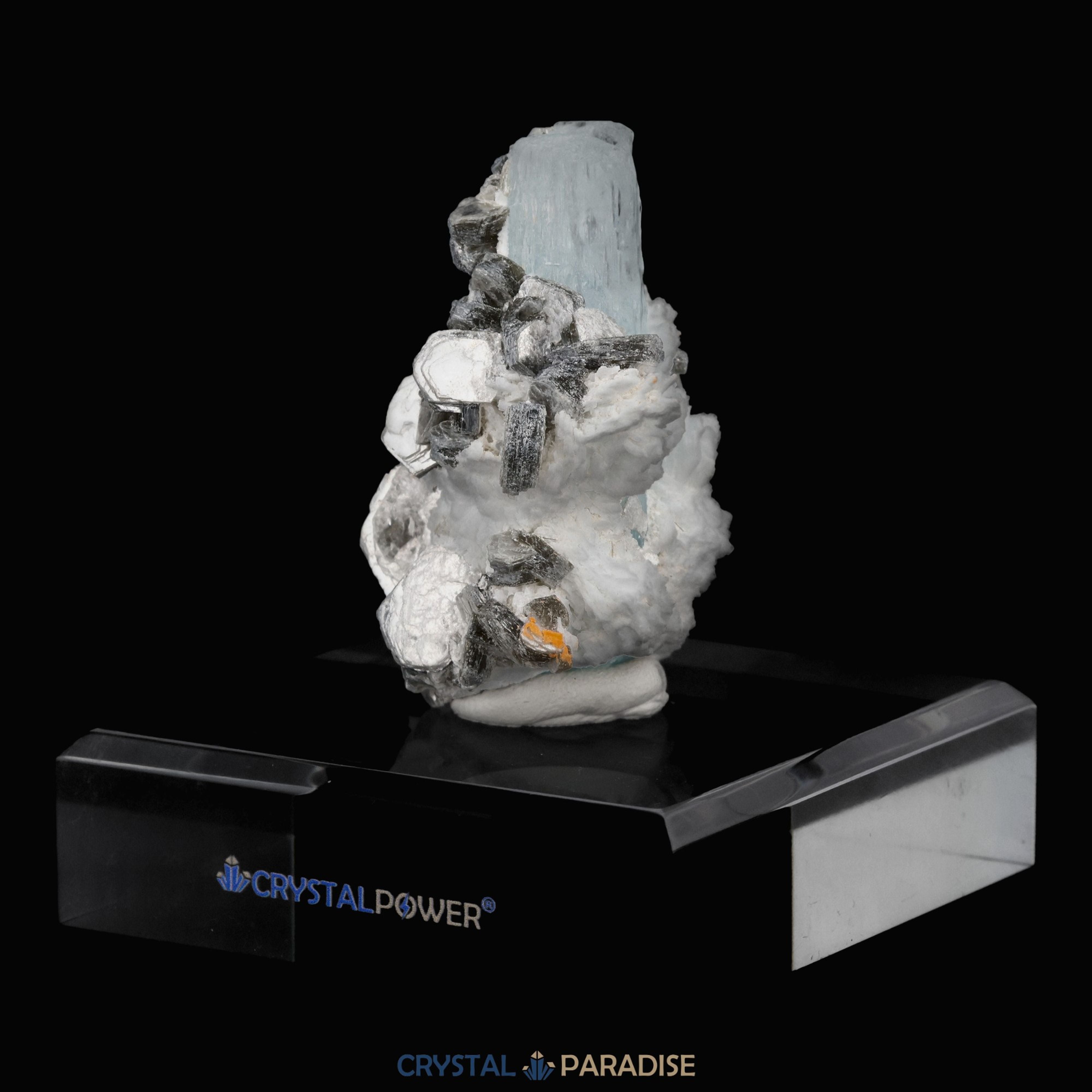 Aquamarin Kristall auf Feldspat aus Pakistan (40g) – Ansicht 5