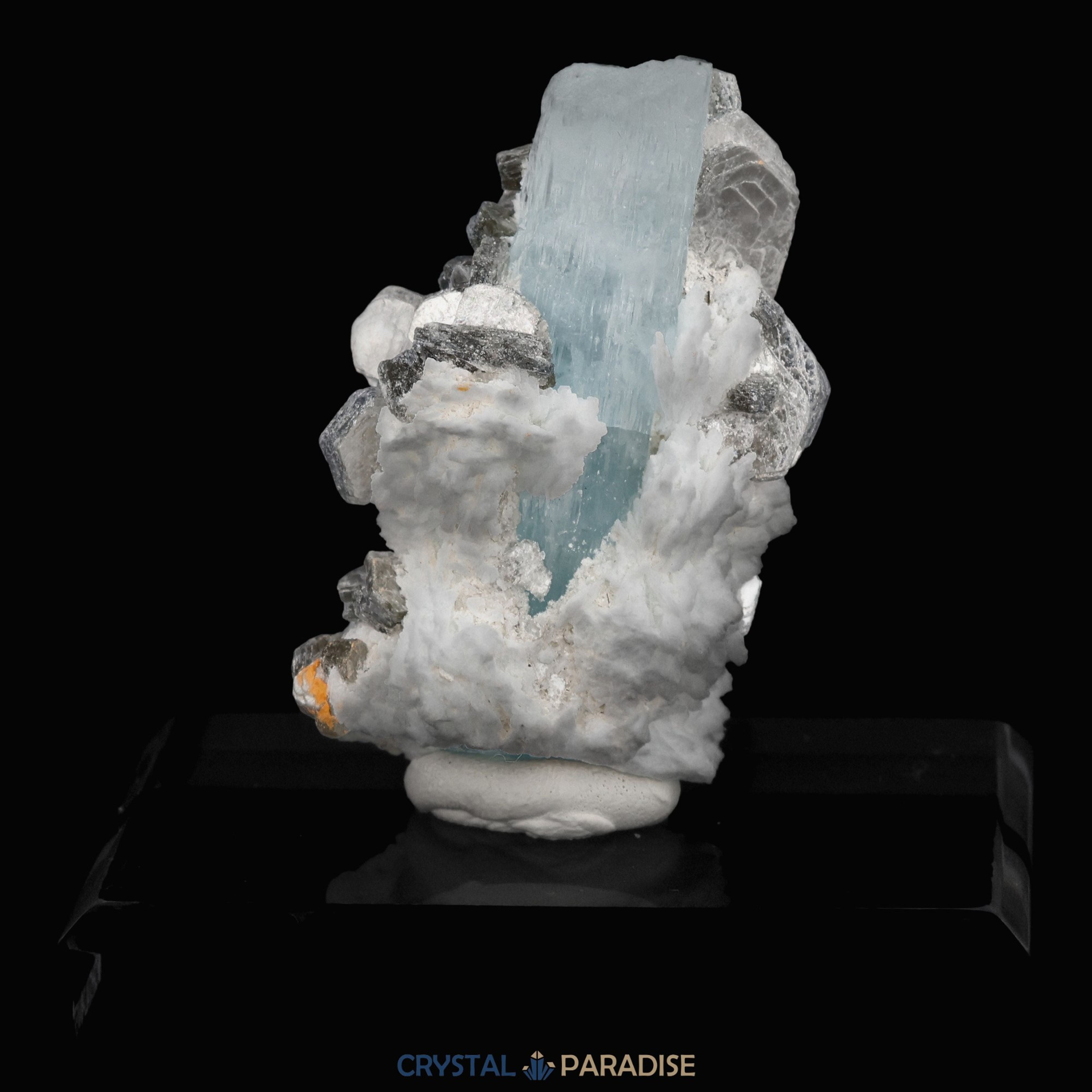 Aquamarin Kristall auf Feldspat aus Pakistan (40g) – Ansicht 6