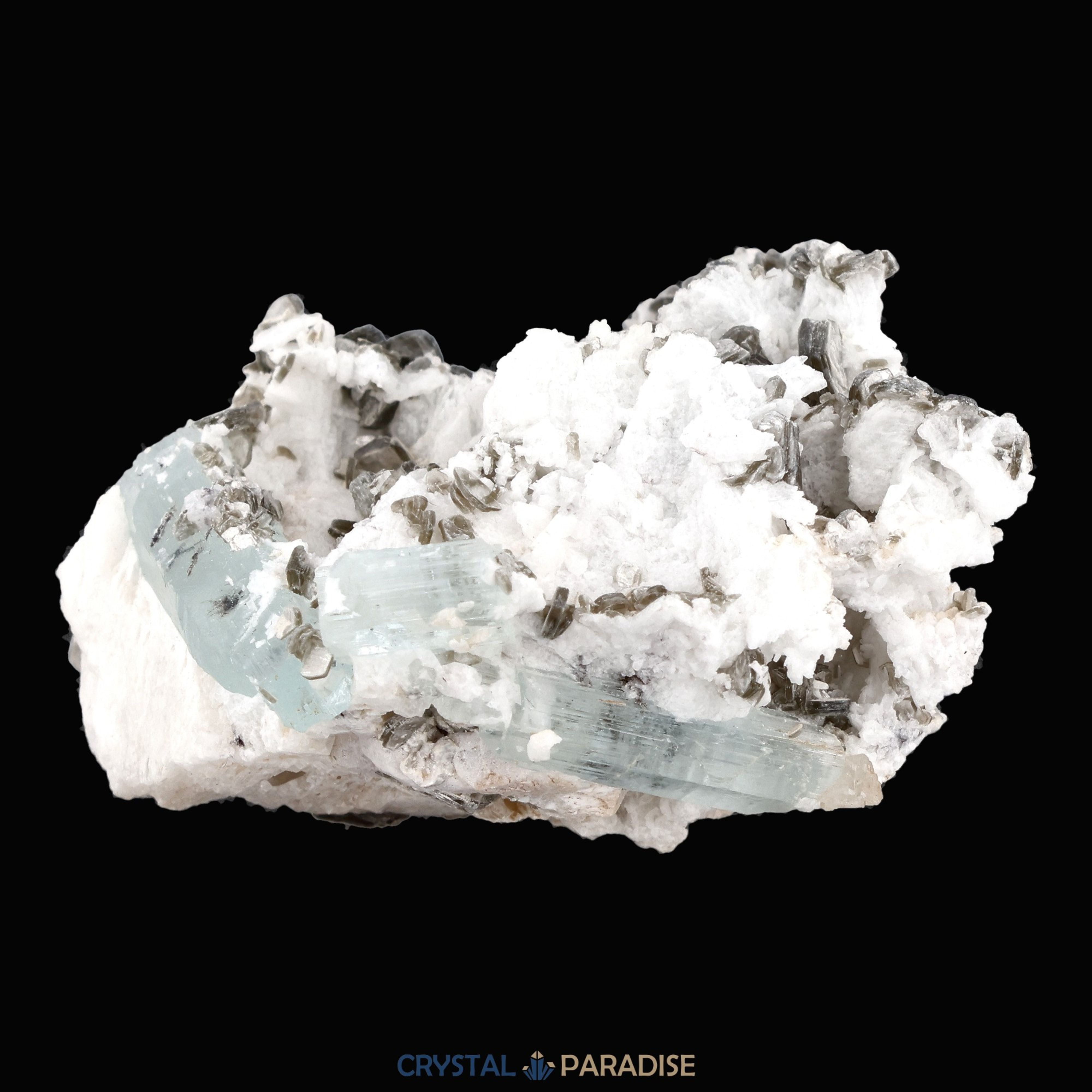 Aquamarin Kristall auf Feldspat aus Pakistan (59g) – Ansicht 4
