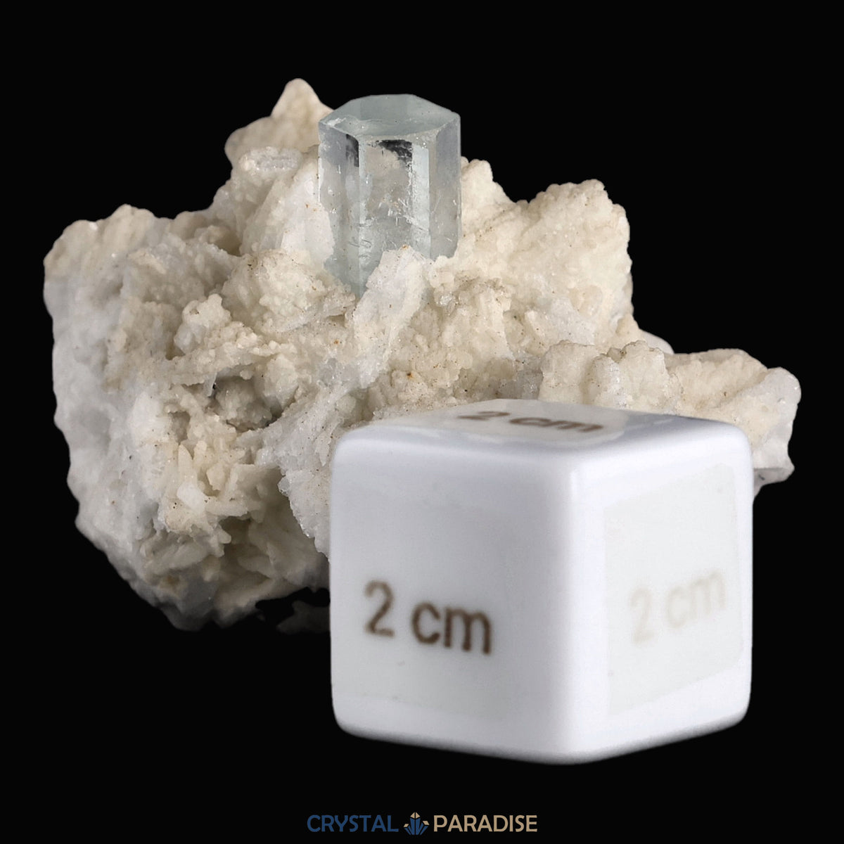 Aquamarin Kristall auf Feldspat aus Pakistan (71,6g) – Ansicht 3