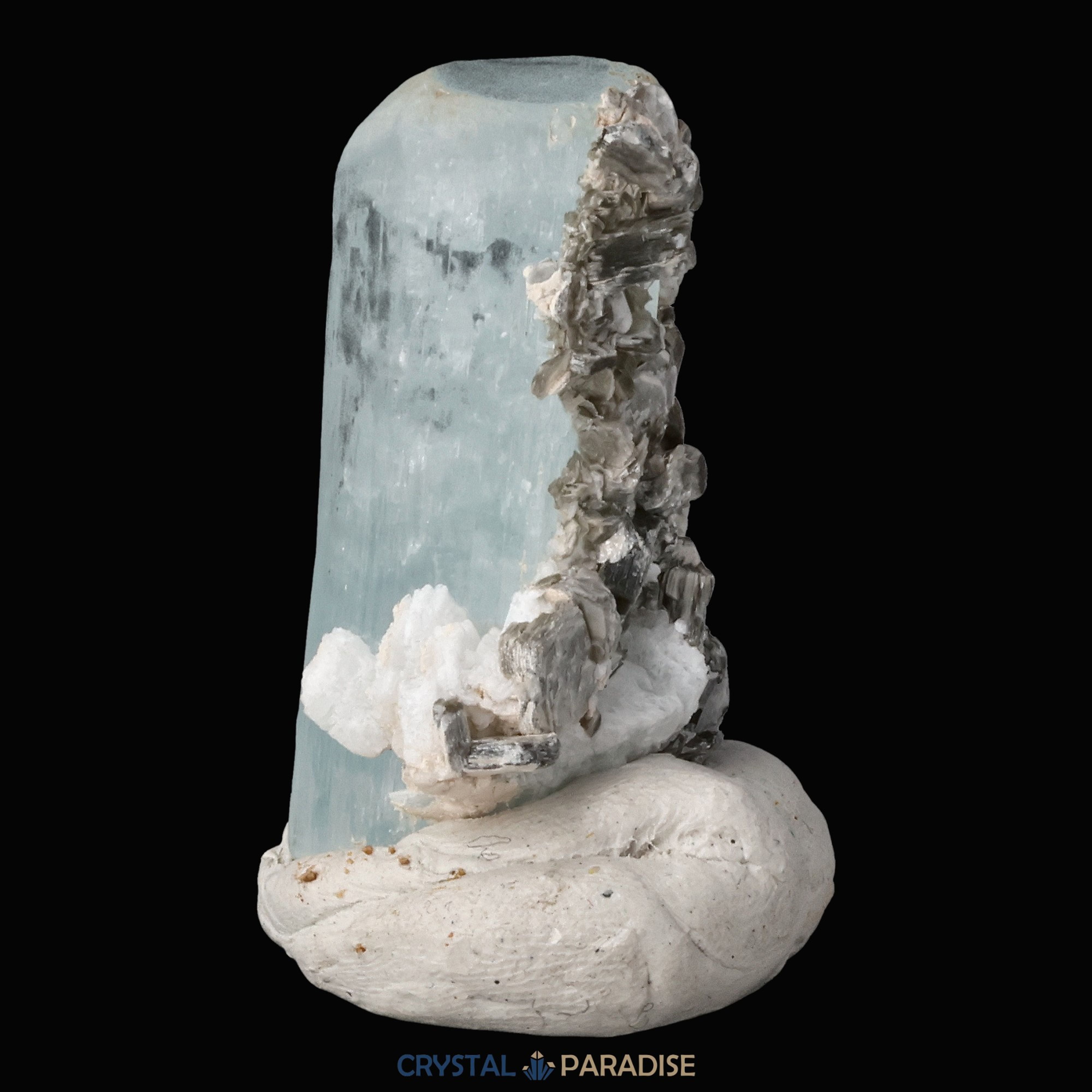 Aquamarin Kristall mit Feldspat aus Pakistan (19g) – Ansicht 6