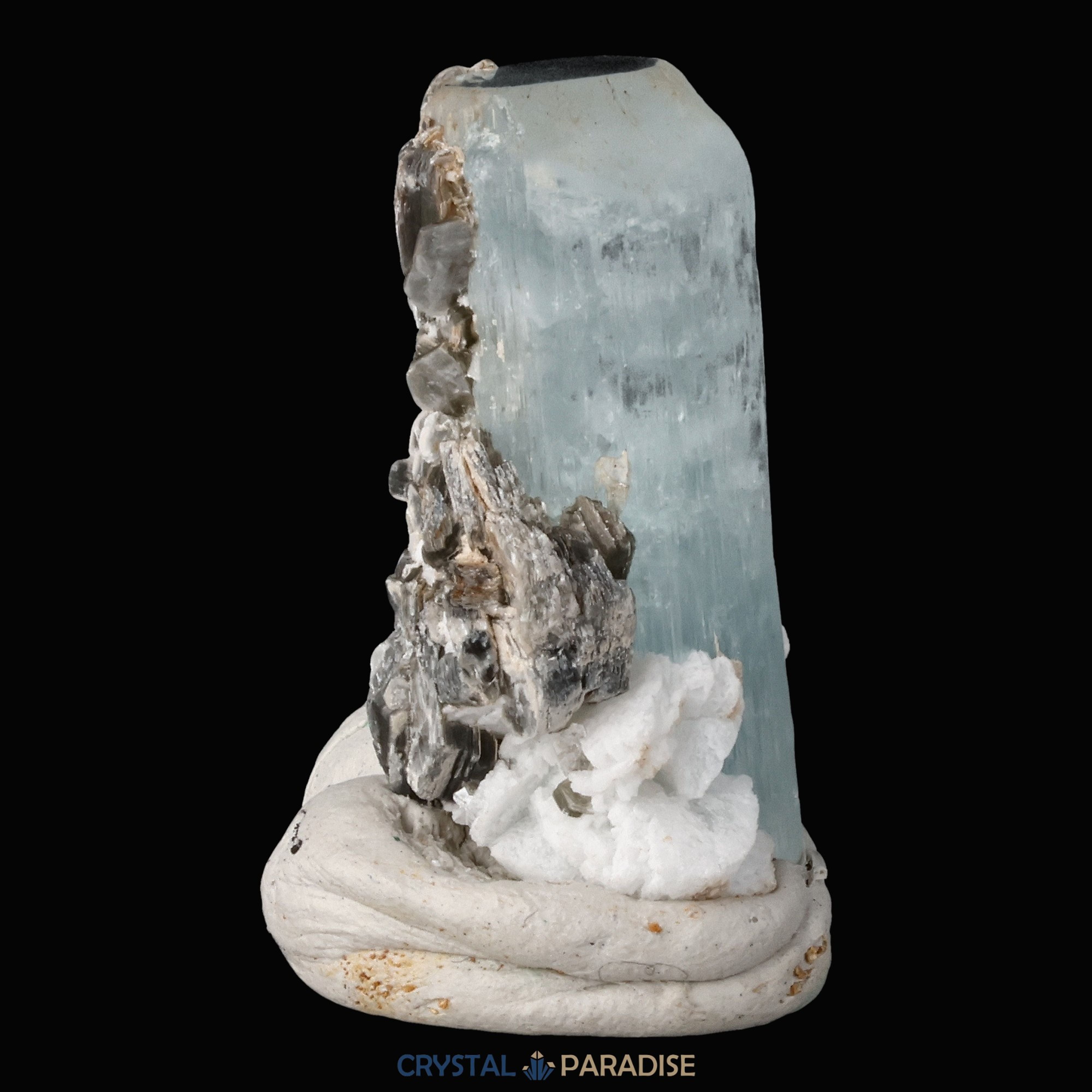 Aquamarin Kristall mit Feldspat aus Pakistan (19g) – Ansicht 9