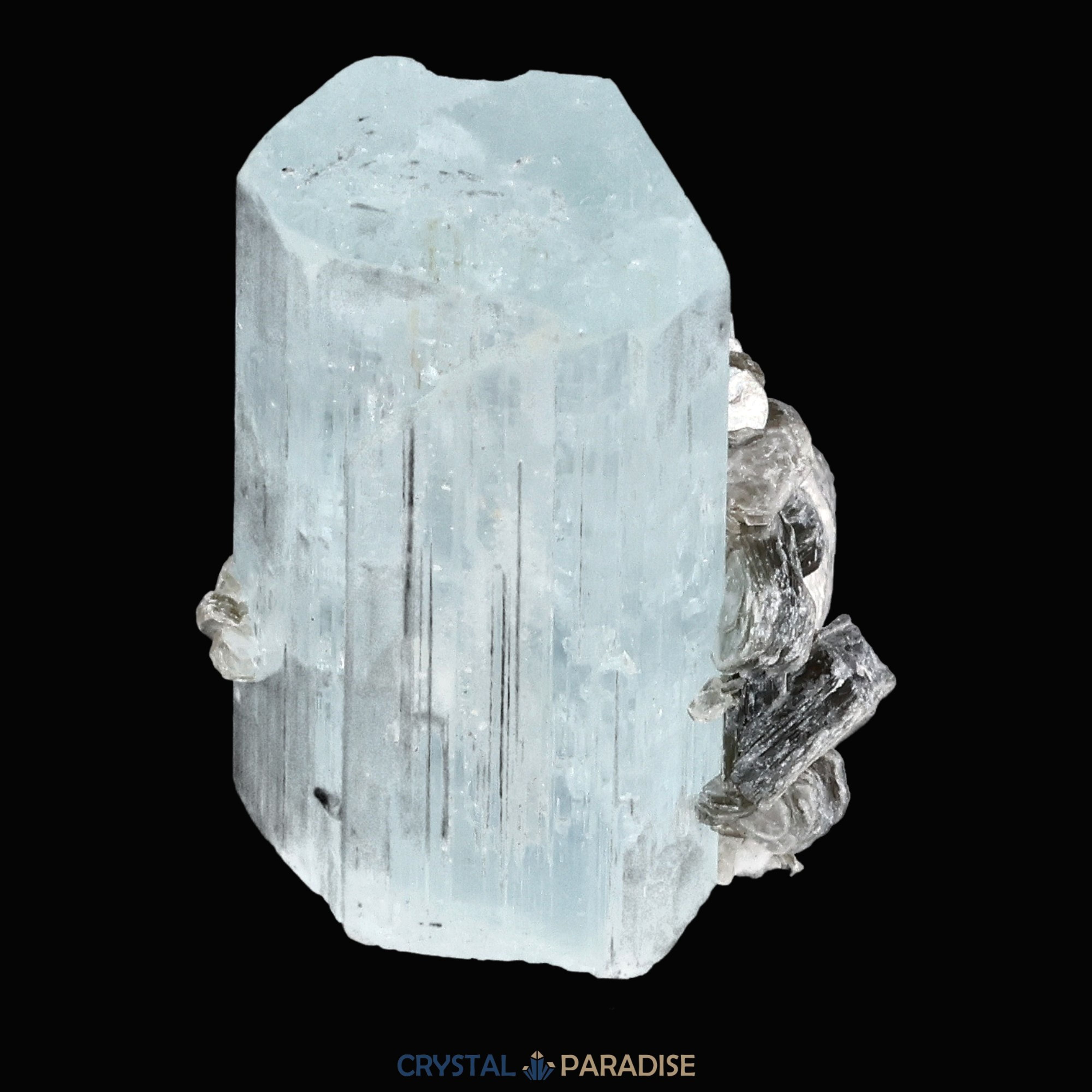 Aquamarin Stufe an Matrix und Quarz aus Pakistan (10g) – Ansicht 5