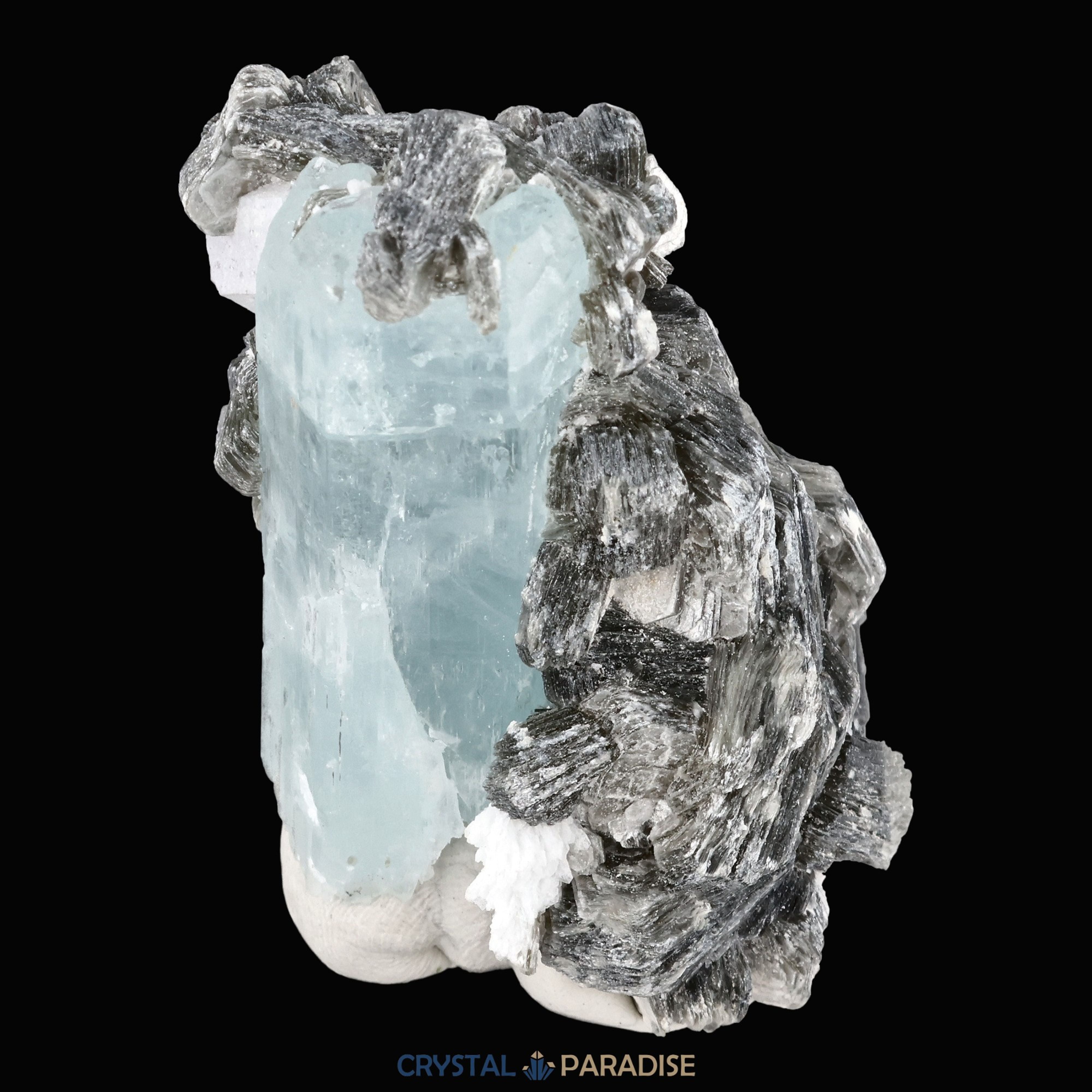 Aquamarin Stufe auf Feldspat aus Pakistan (44g) – Ansicht 4