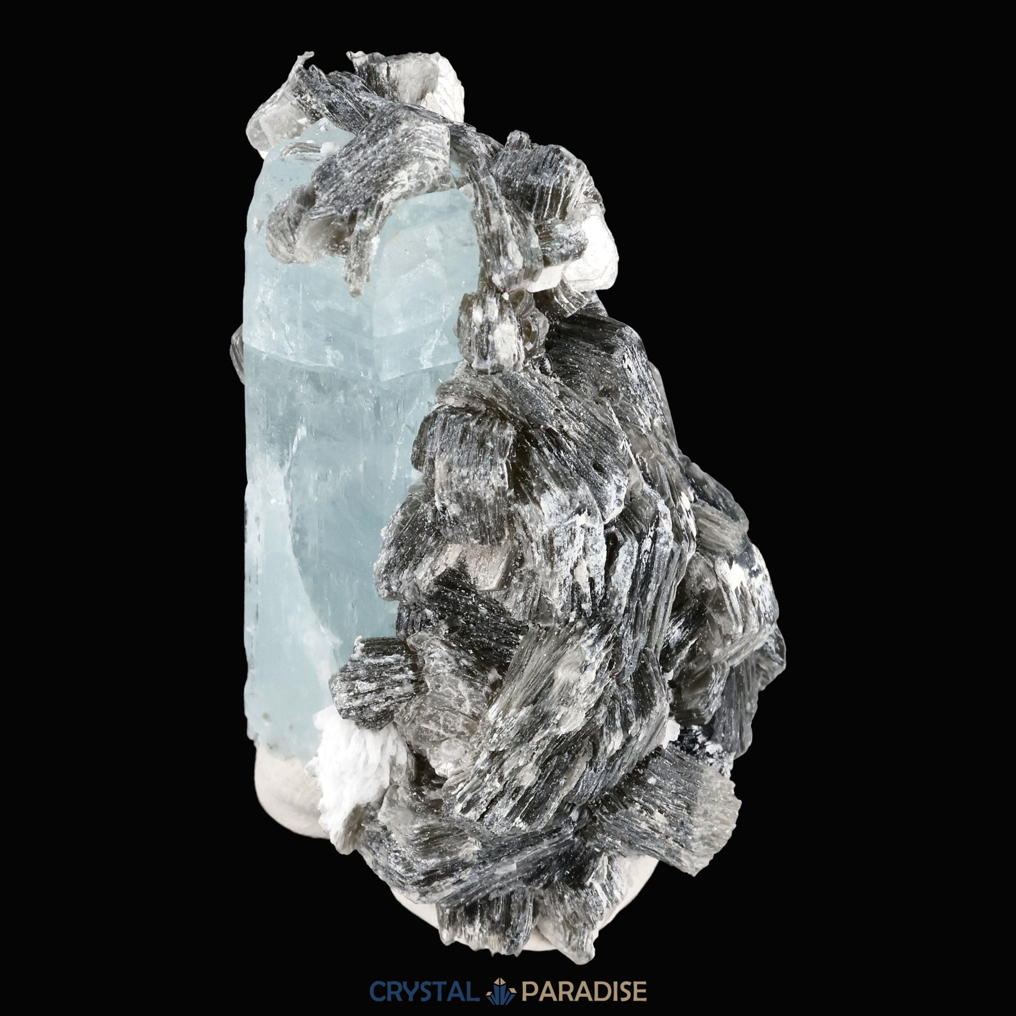 Aquamarin Stufe auf Feldspat aus Pakistan (44g) – Ansicht 5