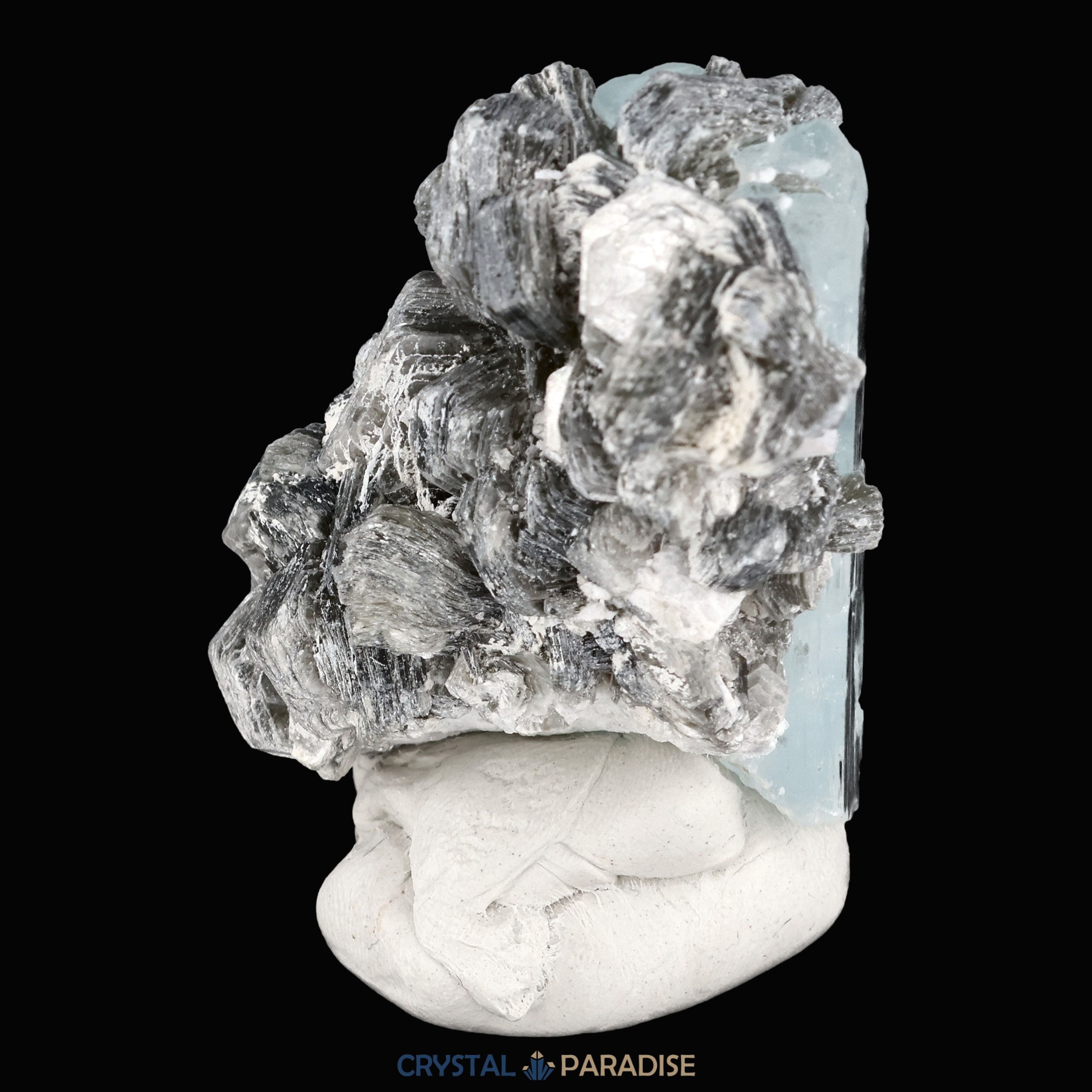 Aquamarin Stufe auf Feldspat aus Pakistan (44g) – Ansicht 8
