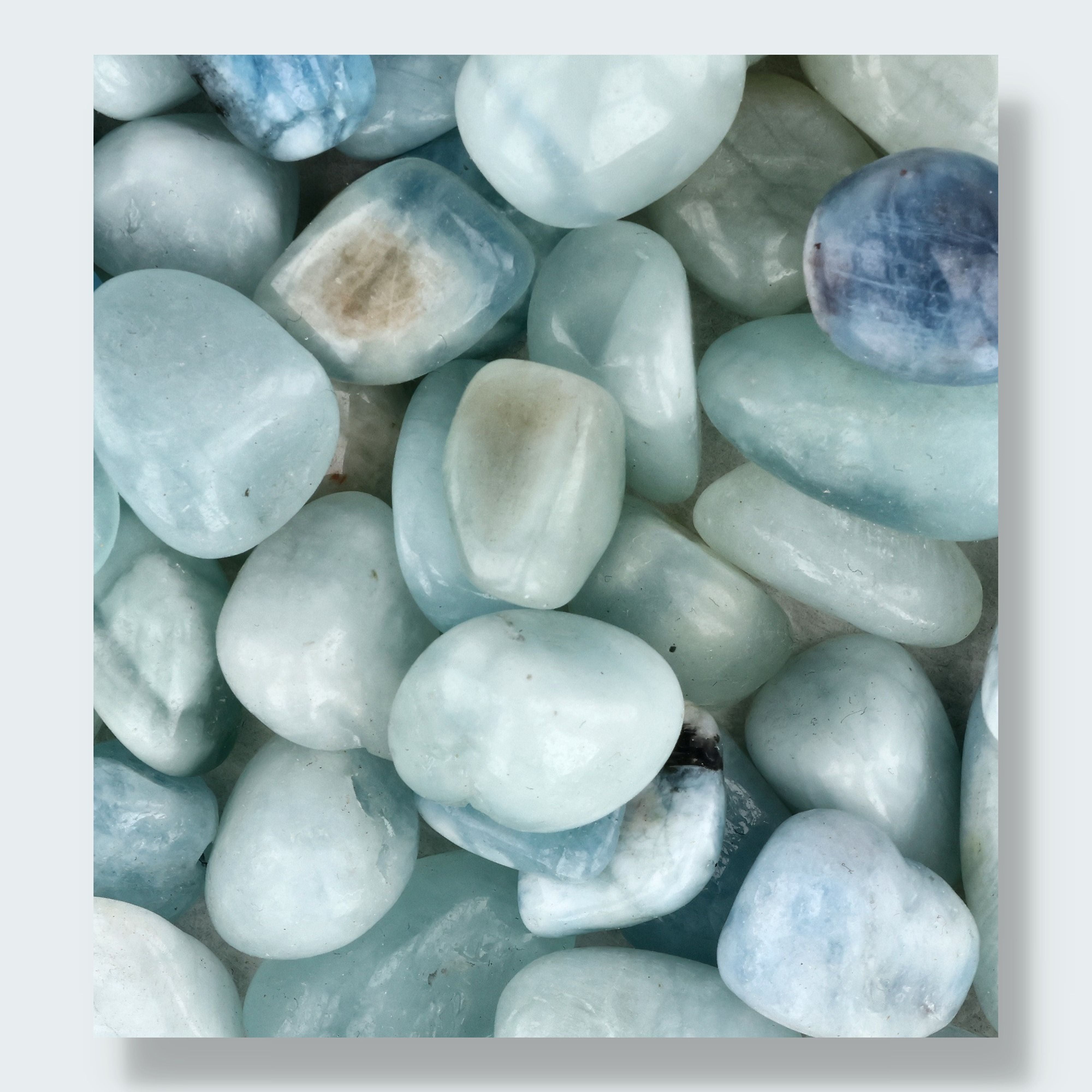 Aquamarin Trommelsteine – Ansicht 2
